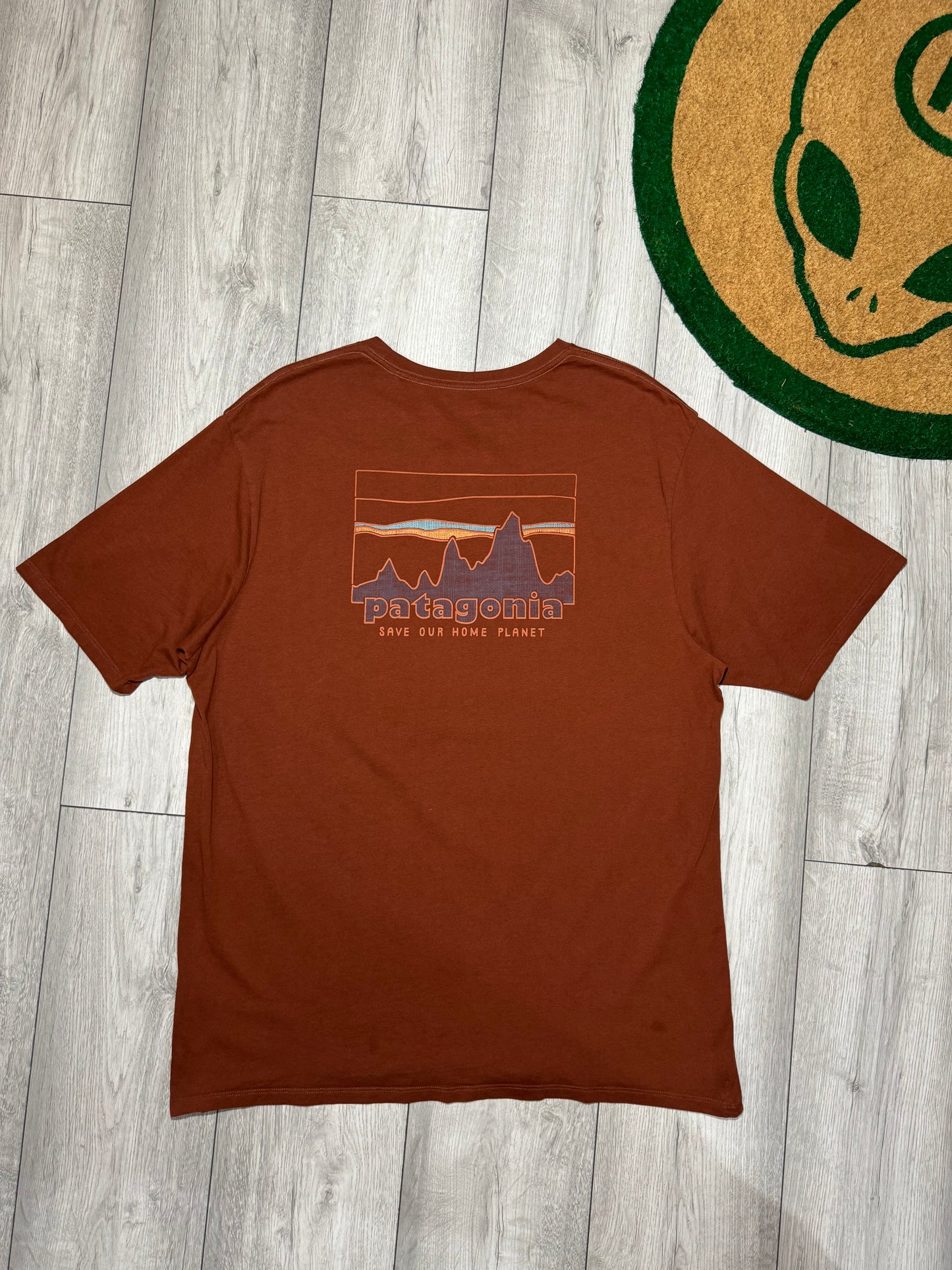 Brown Patagonia Logo Tshirt