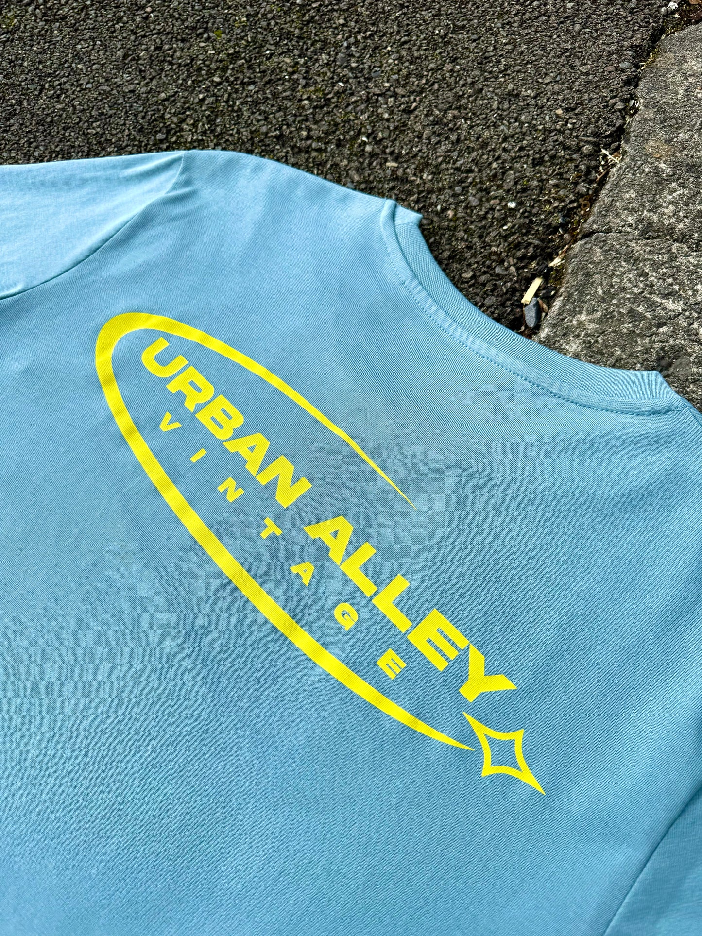 Blue Urban Alley Vintage 1 Year Anniversary Tshirt