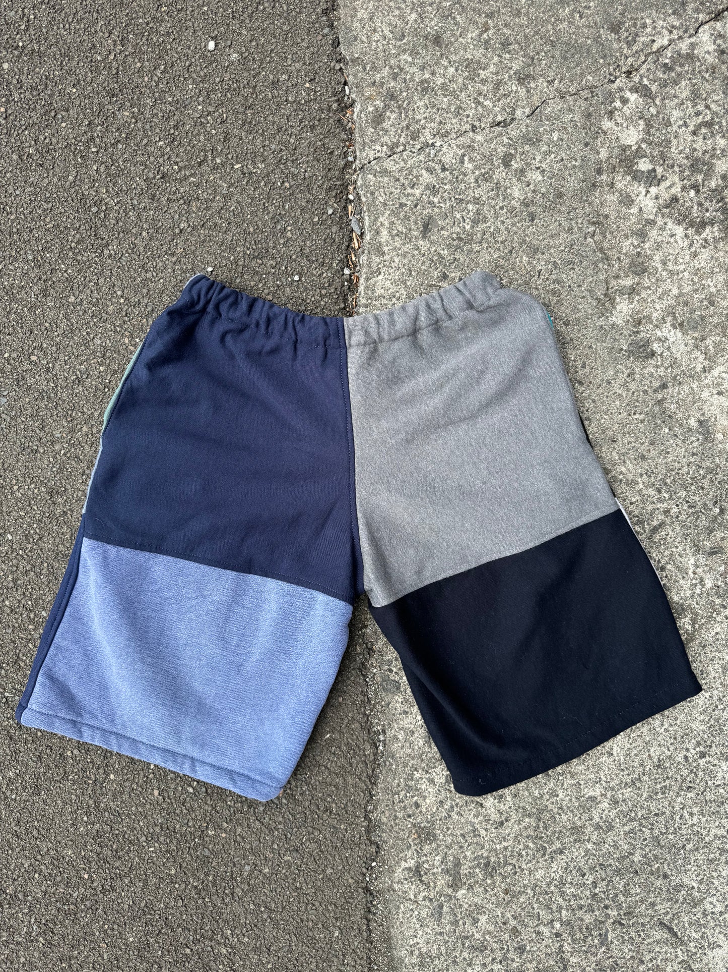 Reworked Nike Sweat Shorts - Blue / Grey