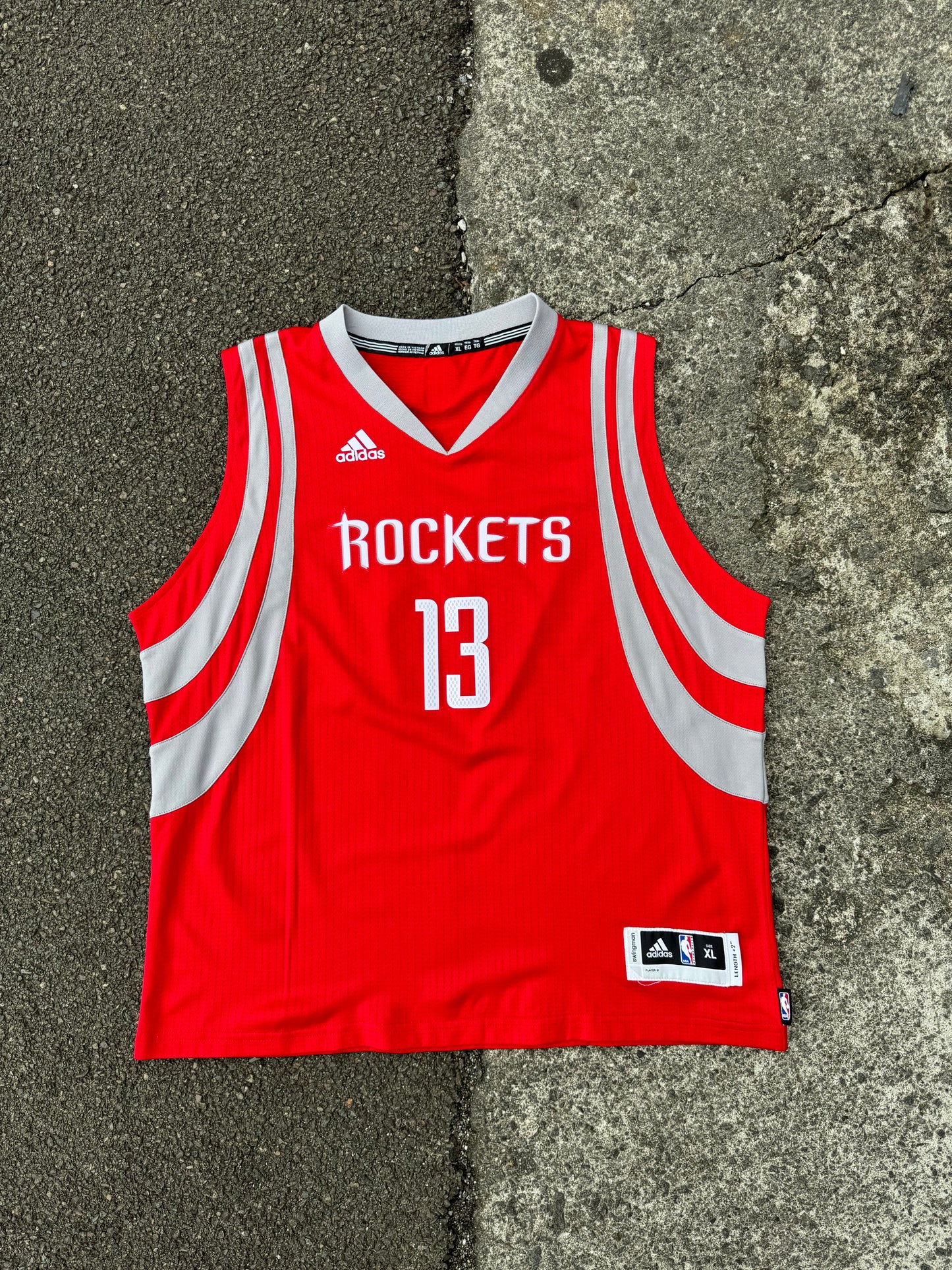 Red Adidas Rockets Harden NBA Jersey