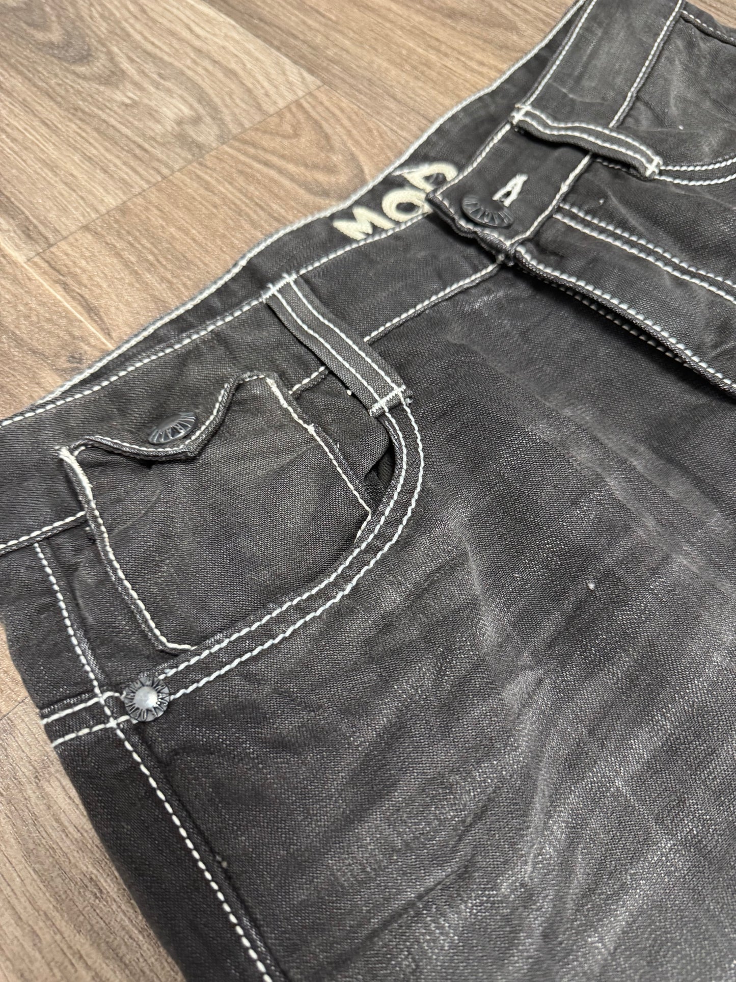 M.O.D Black Contrast Stitch Jeans