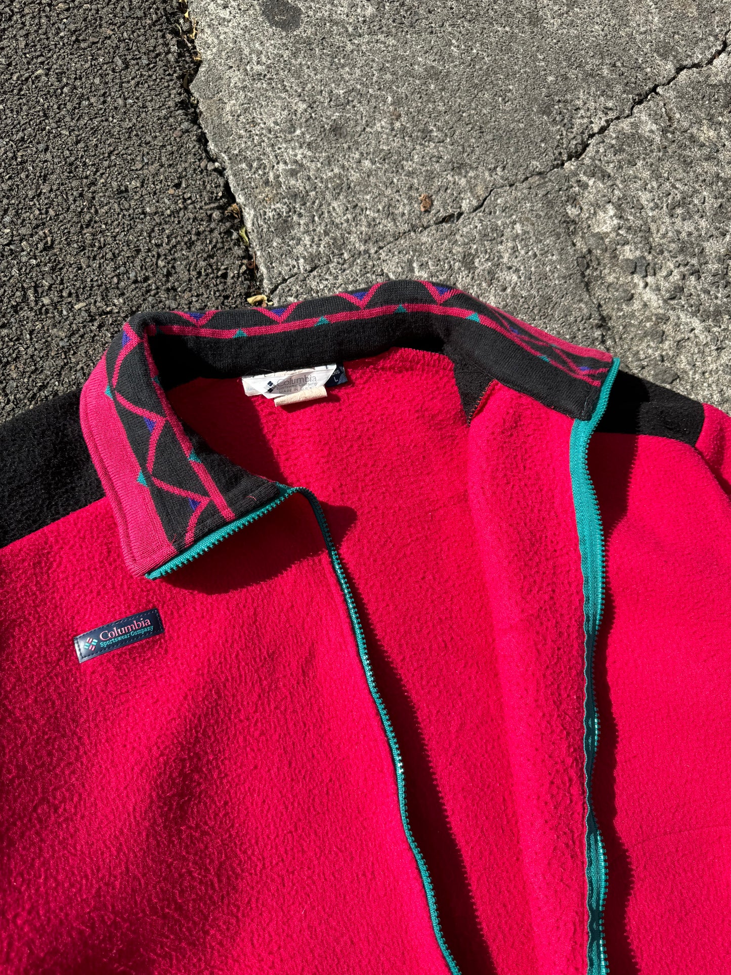 Vintage Cherry Columbia Fleece Jacket