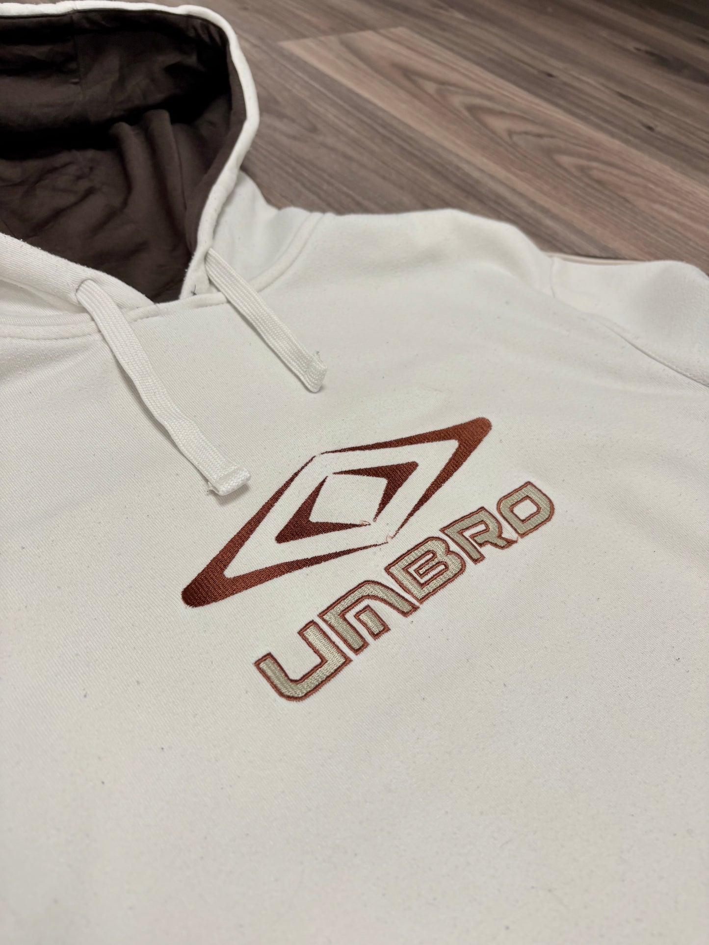 White Brown Umbro Hoodie