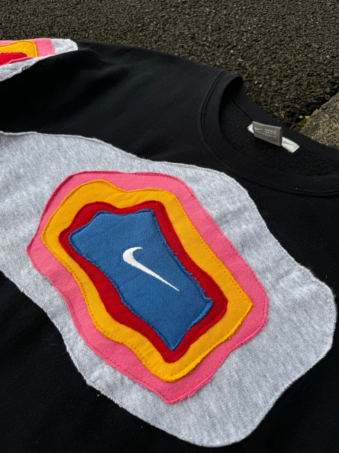 Vintage Reworked Nike Sweatshirt - Black / Multi