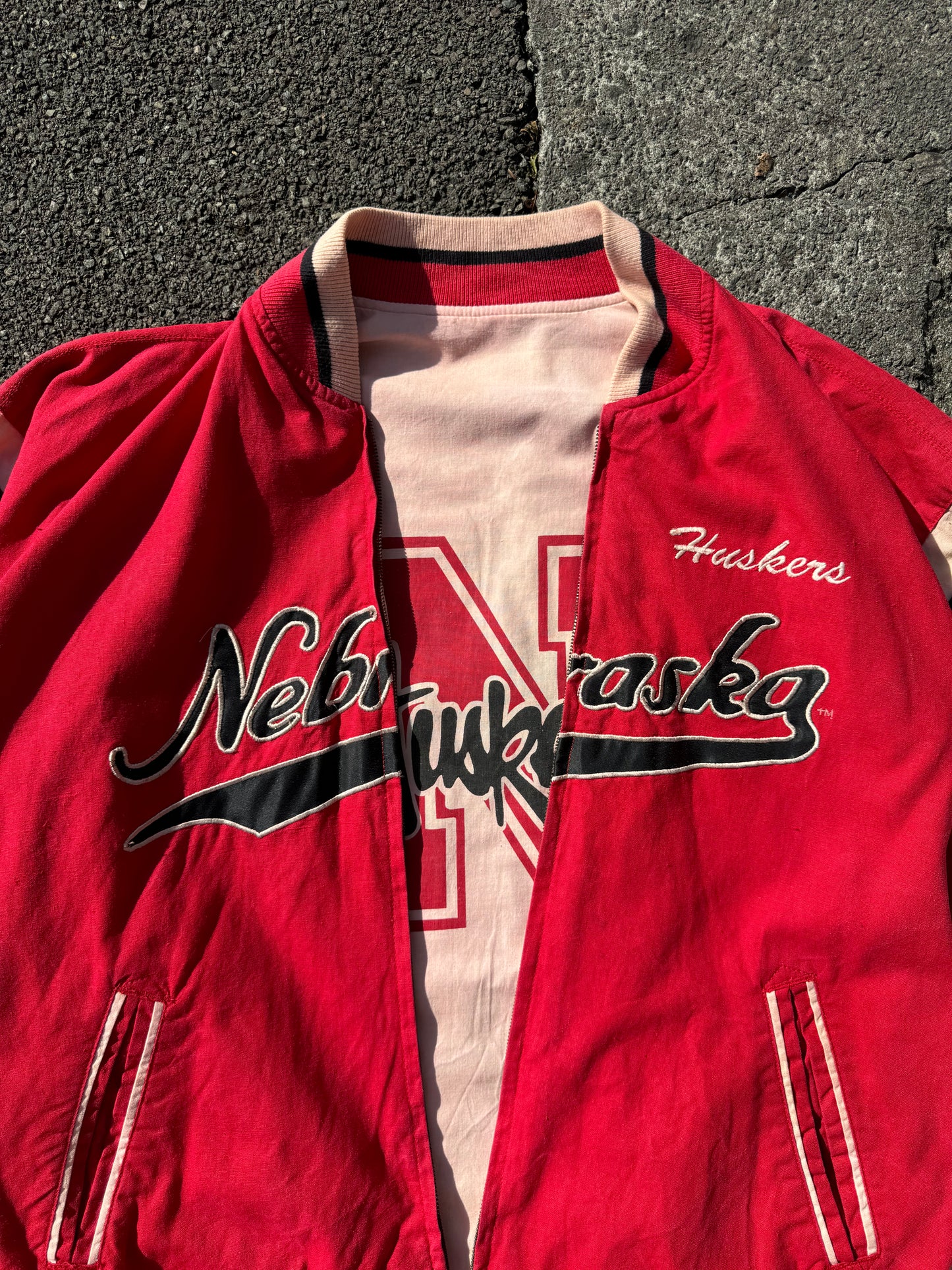 Vintage Nebraska Huskers Reversible Jacket