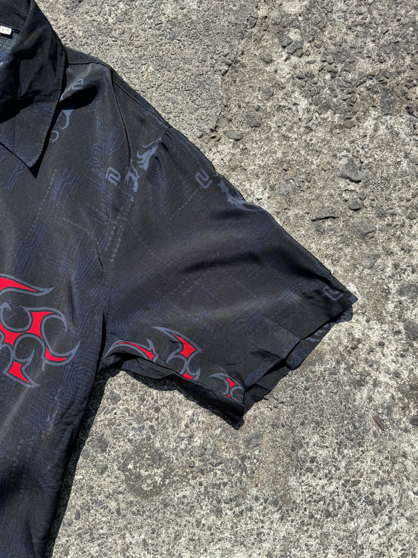 Black Mortal Kombat Button Shirt