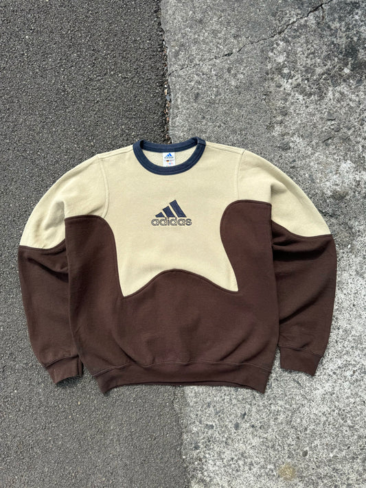 Vintage Reworked Adidas Sweatshirt - Brown / Cream