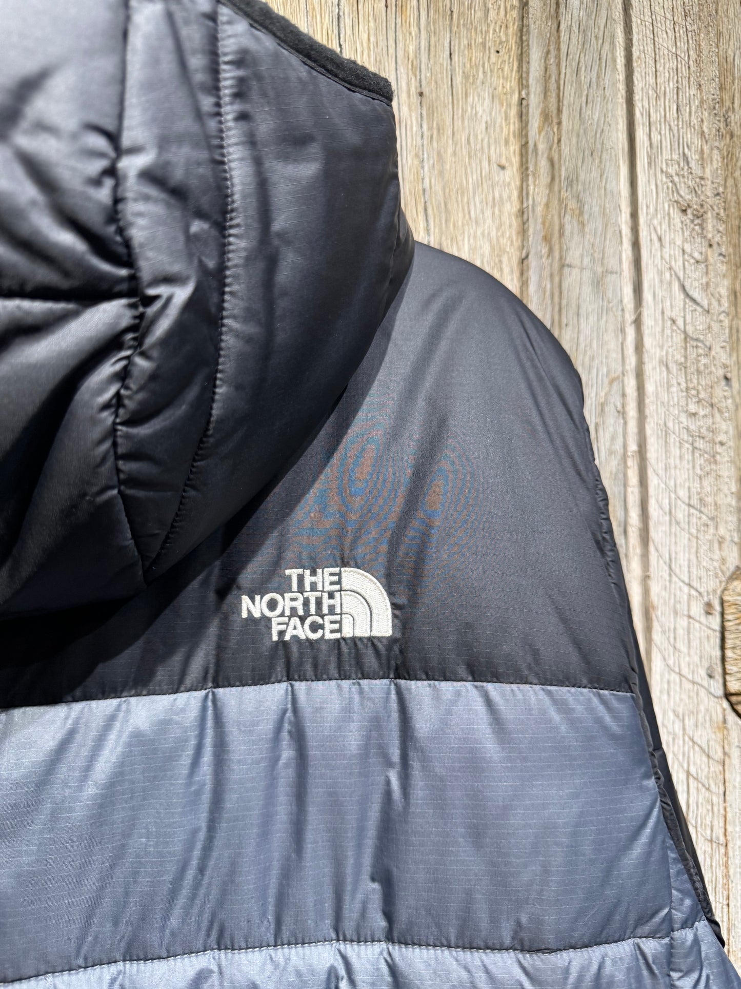 Grey North Face Synthetic Puffer Jacket