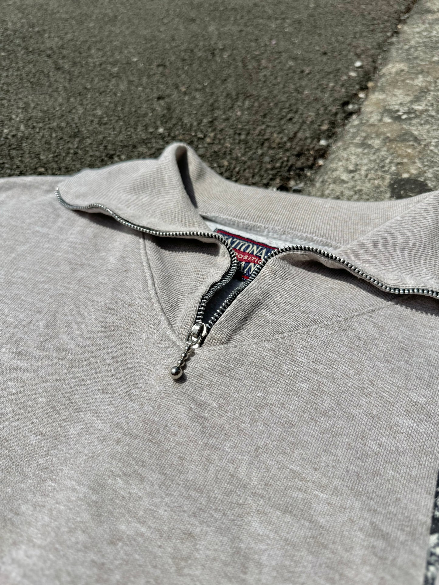 Vintage Surf 1/4 Zip Sweat - Oat