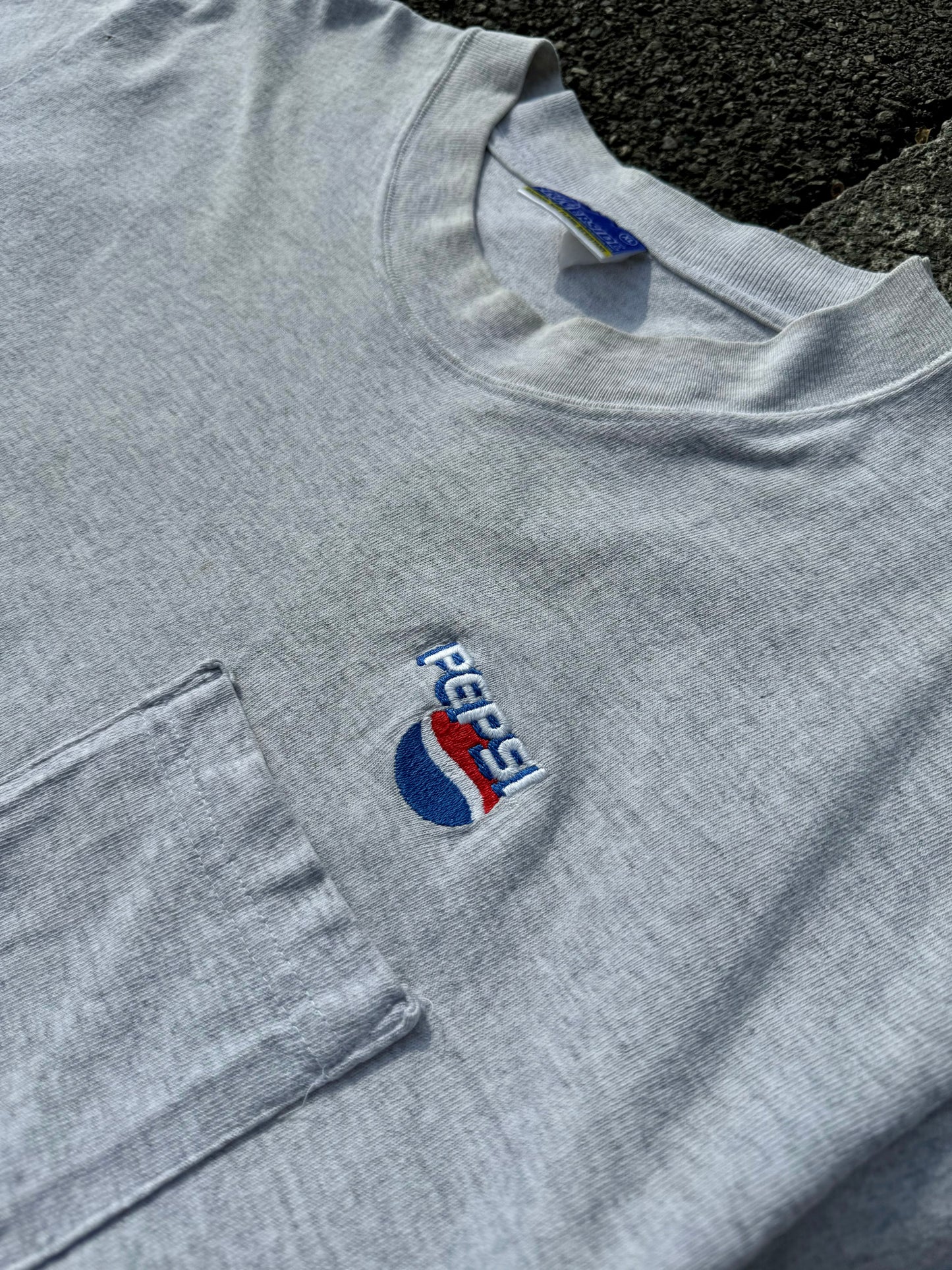 Vintage Pepsi Embroidered Pocket Tee