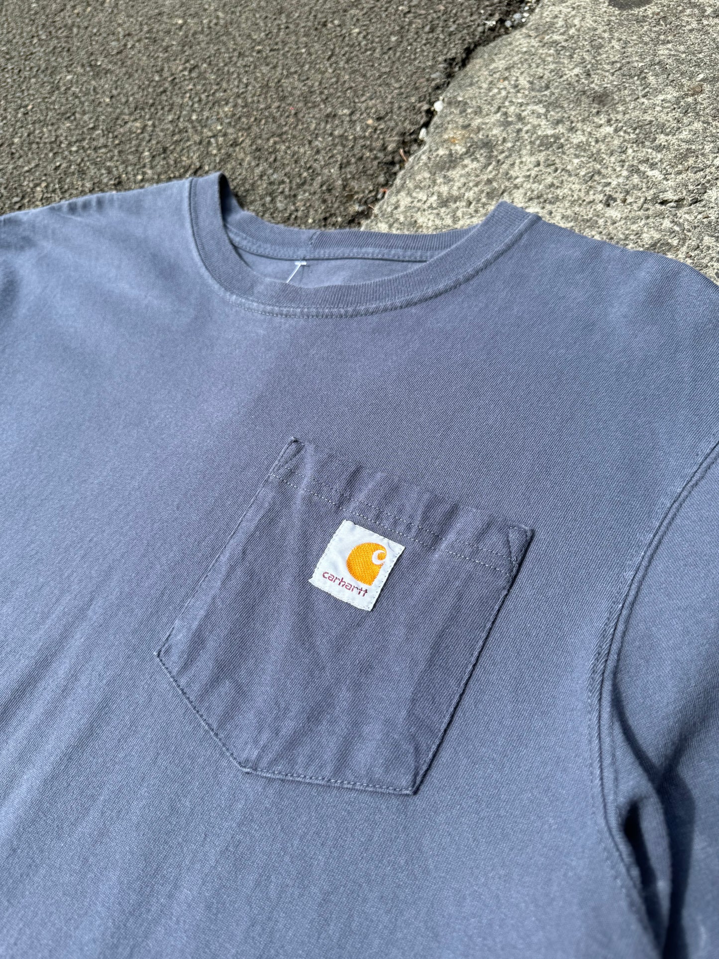 Vintage Blue Carhartt Pocket Tee