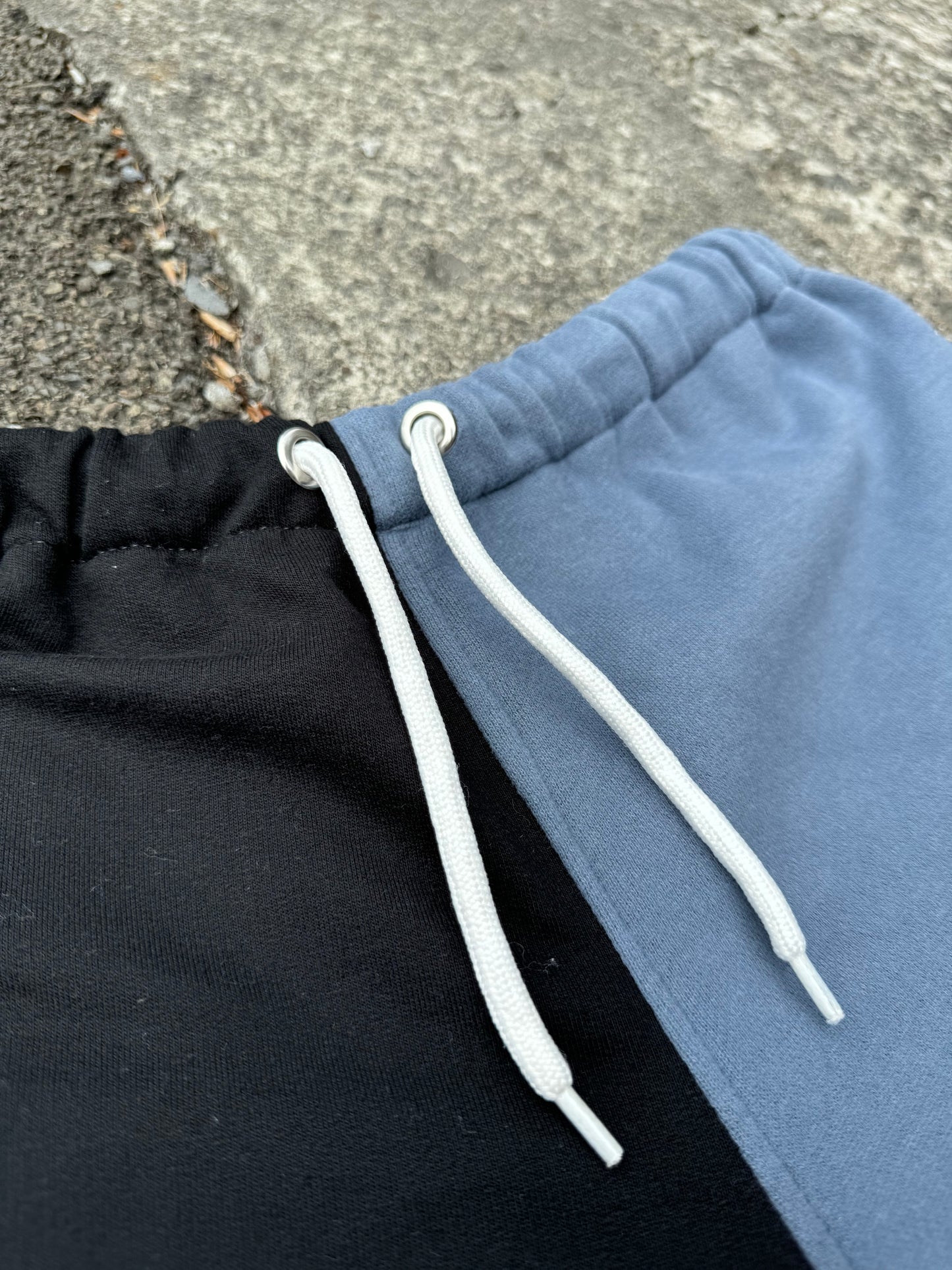 Reworked Nike Sweat Shorts - Blue / Grey