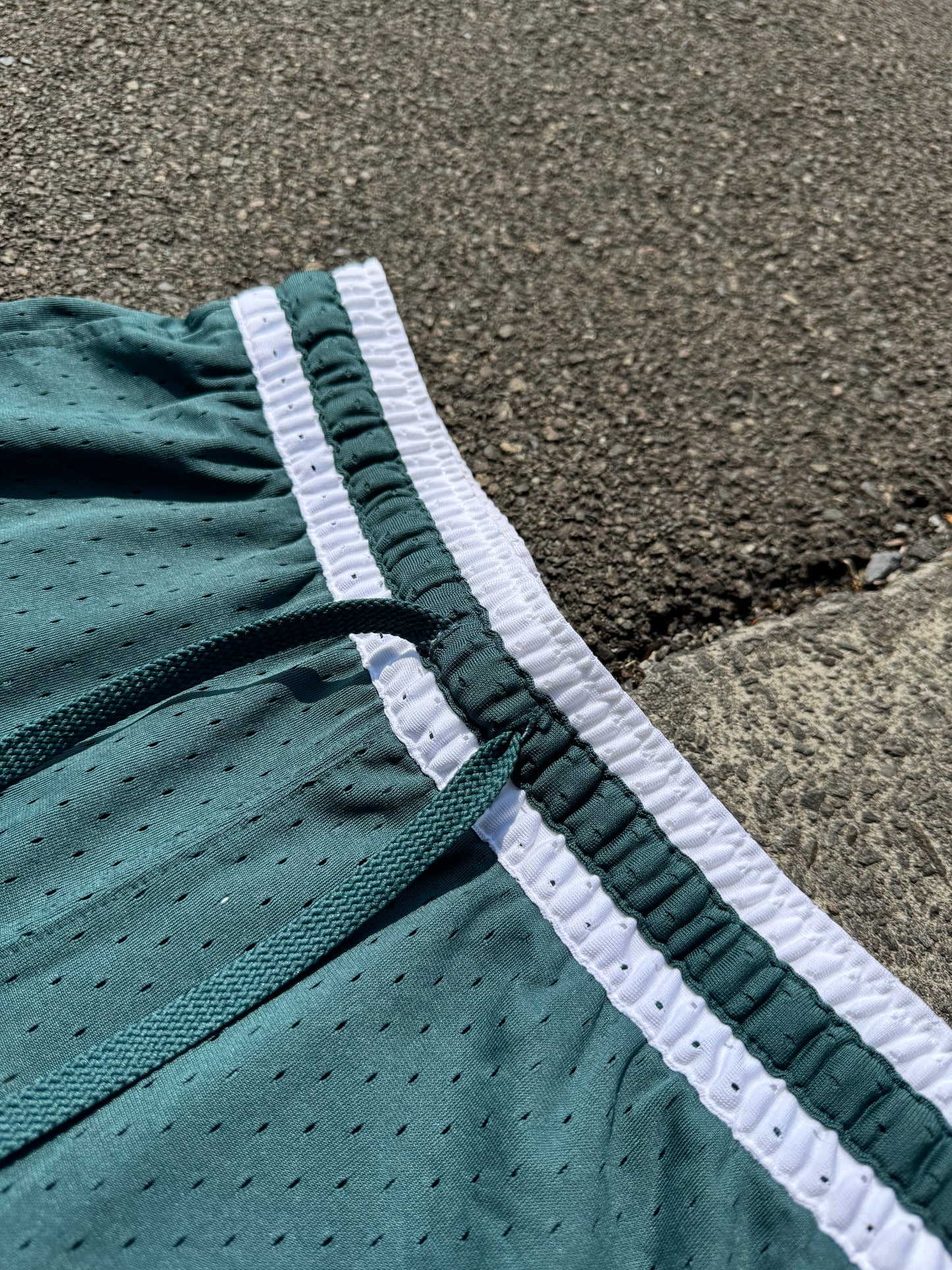 Oxidised Green Jordan Mesh Diamond Shorts