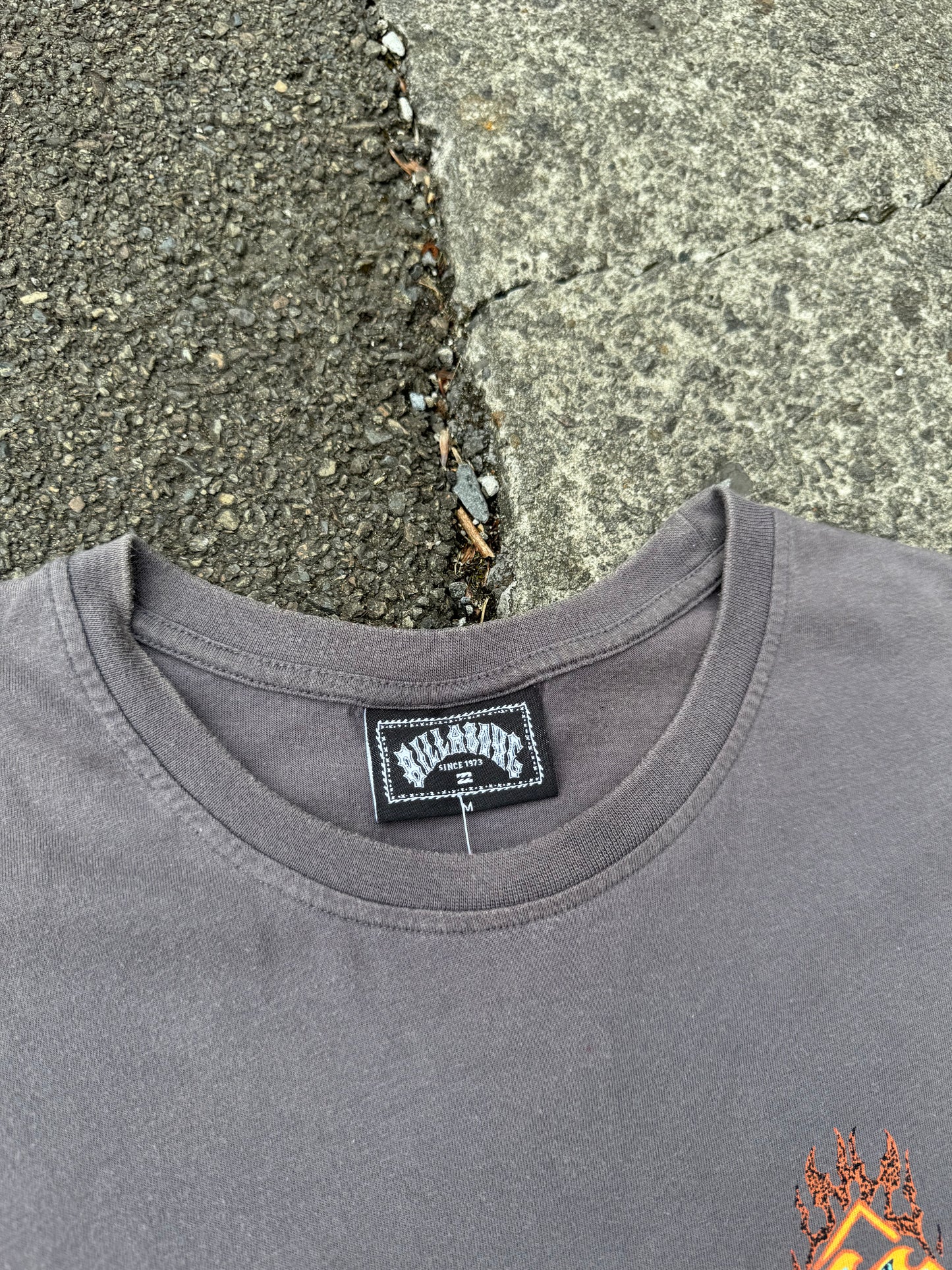 Charcoal Grey Billabong Spellout Tee