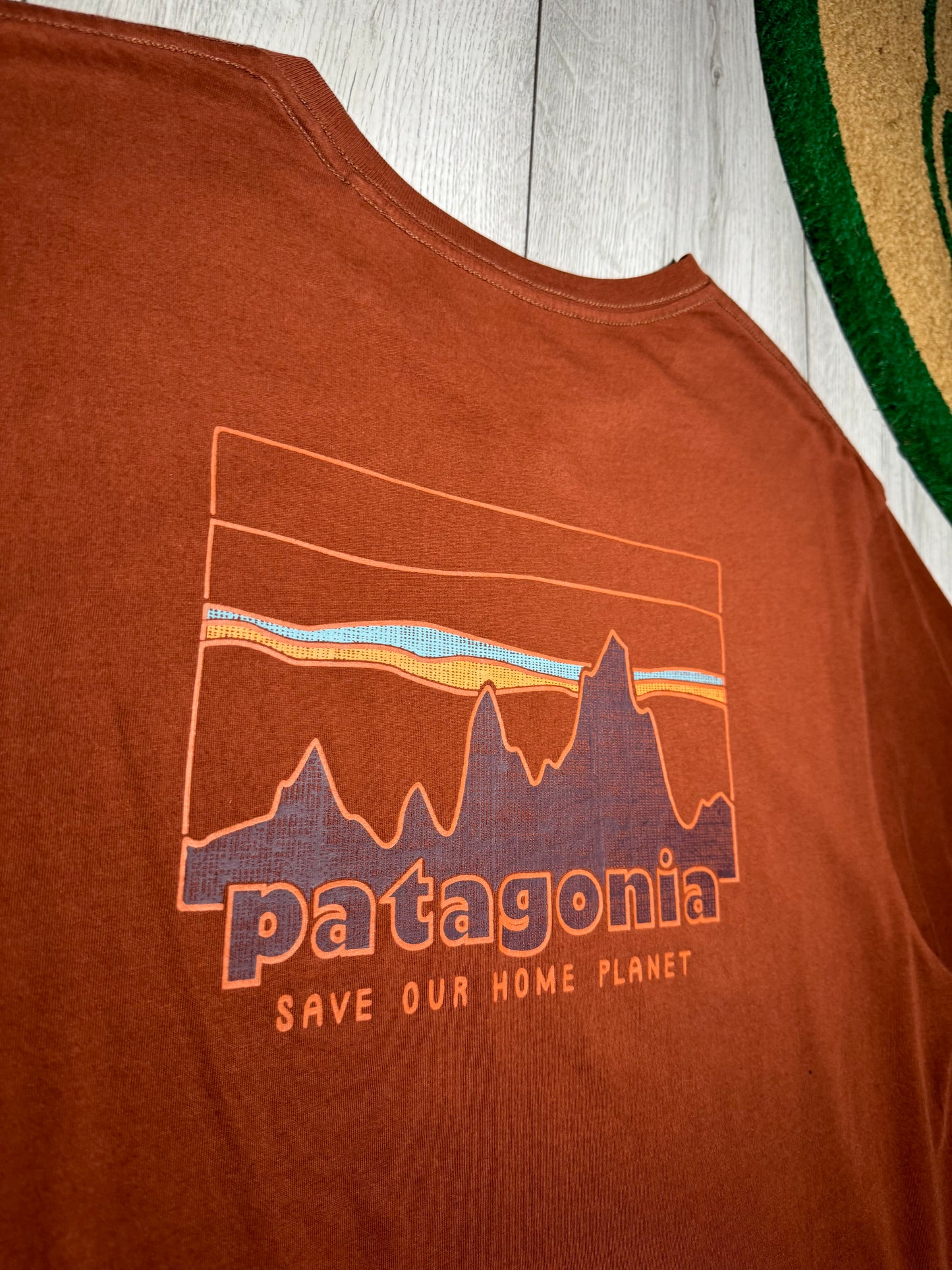 Brown Patagonia Logo Tshirt