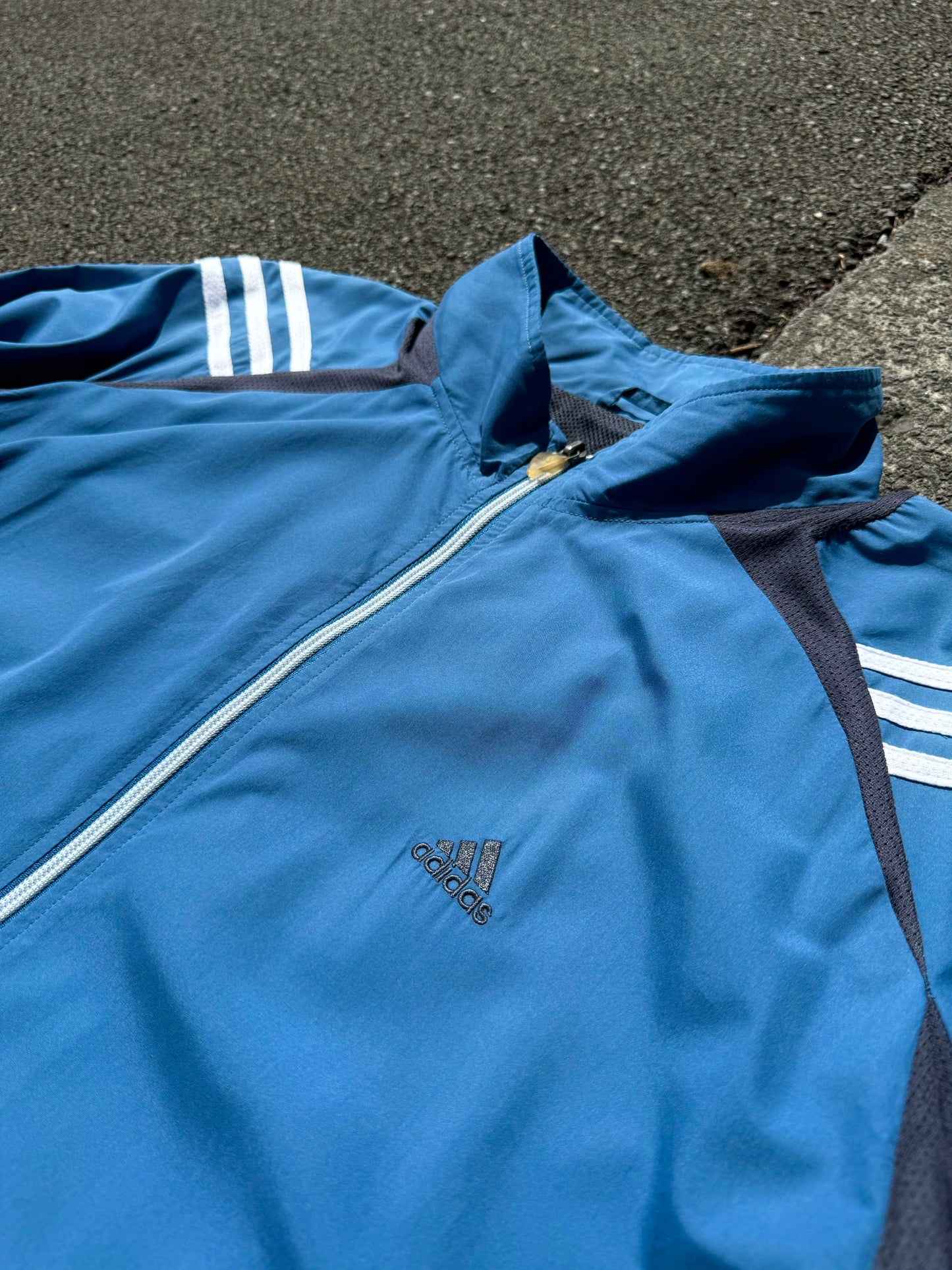 Vintage Adidas Blue Zip Jacket