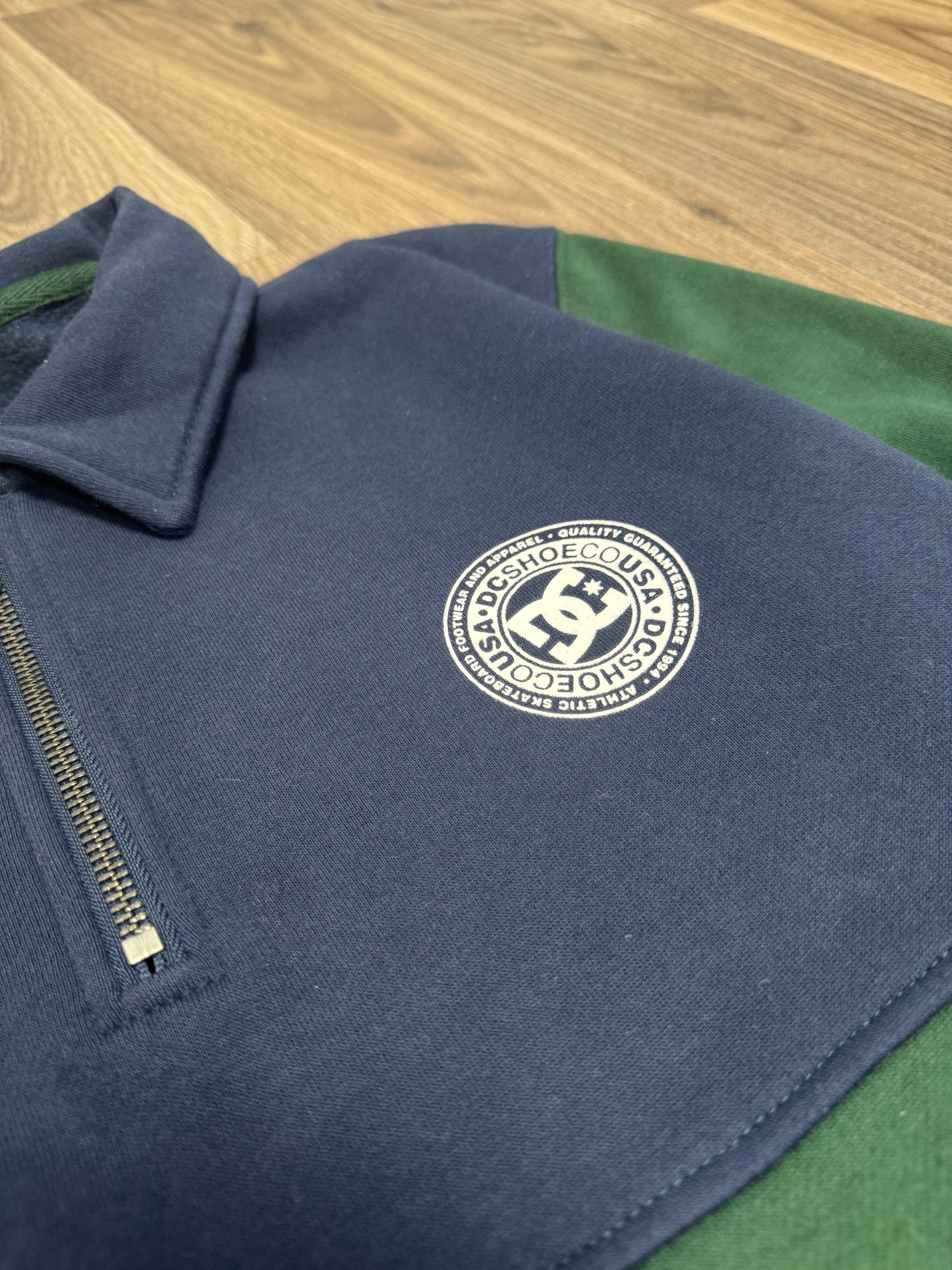 DCShoecoUSA Navy and Green 1/4 Zip