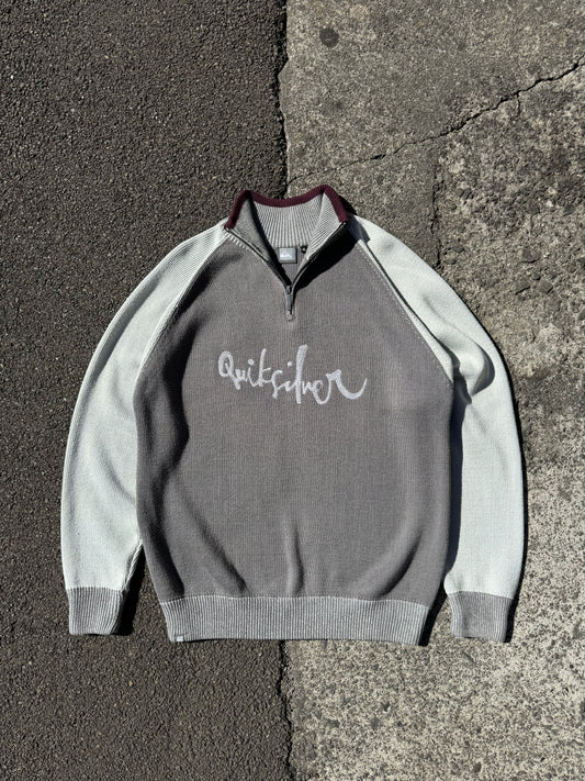 Quiksilver 1/4 Zip Knit Jumper Y2K