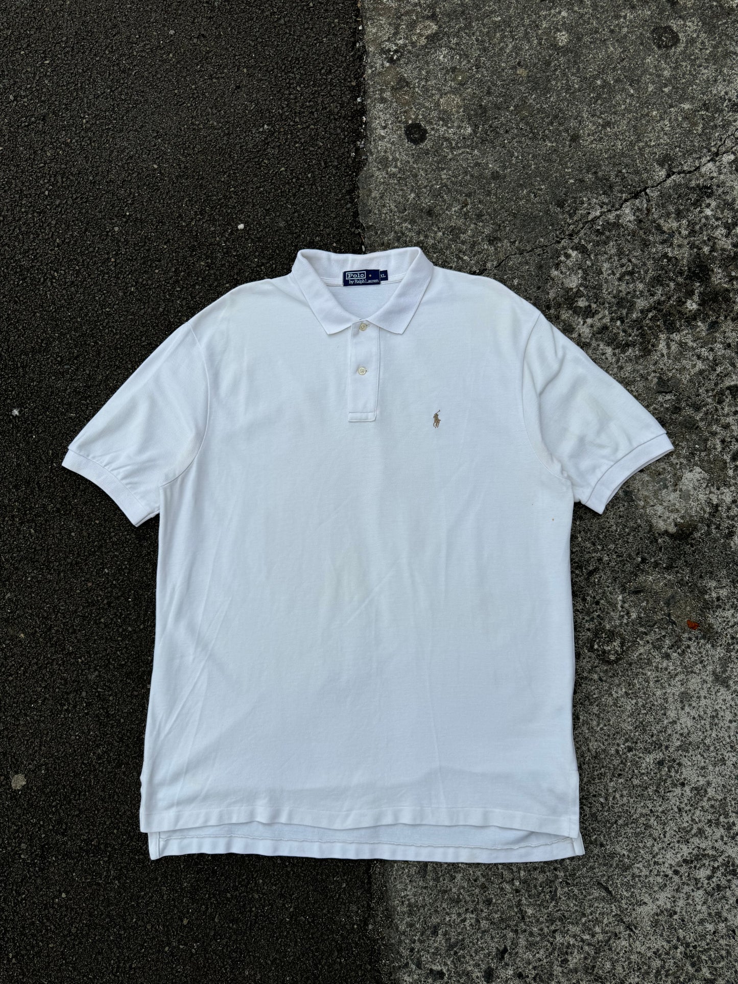 Vintage Polo Ralph Lauren Cream / Brown Polo