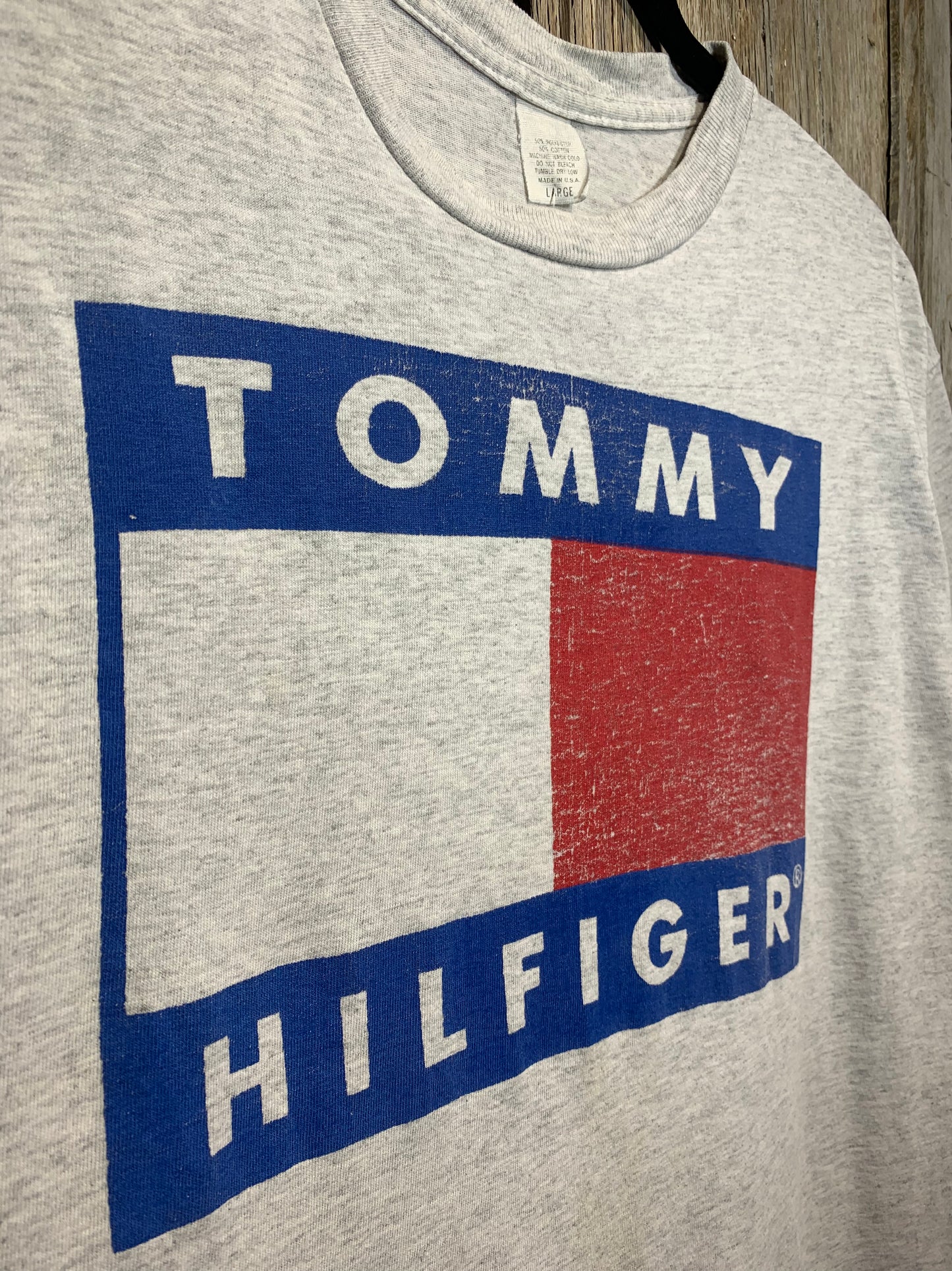 Grey Tommy Hilfiger Logo Tee