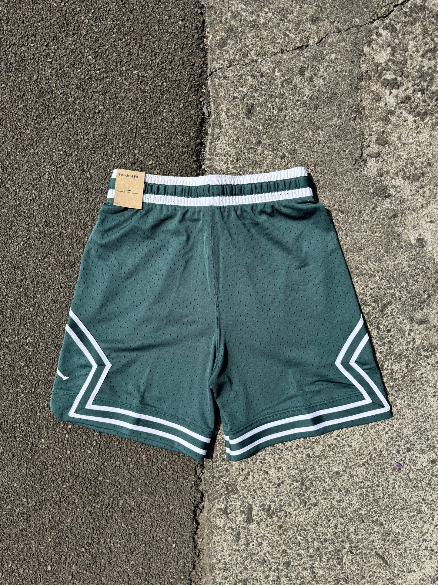 Oxidised Green Jordan Mesh Diamond Shorts