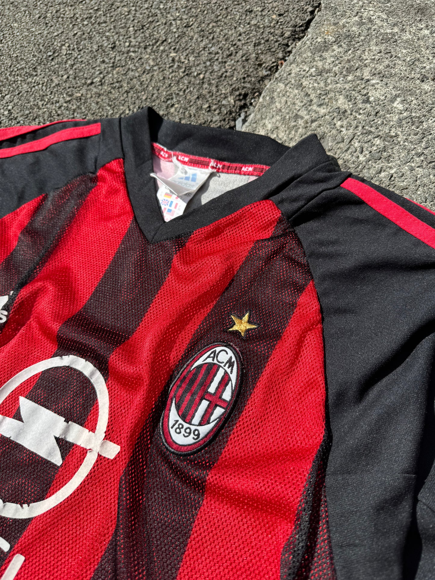 Black A.C Milan Adidas Football Shirt