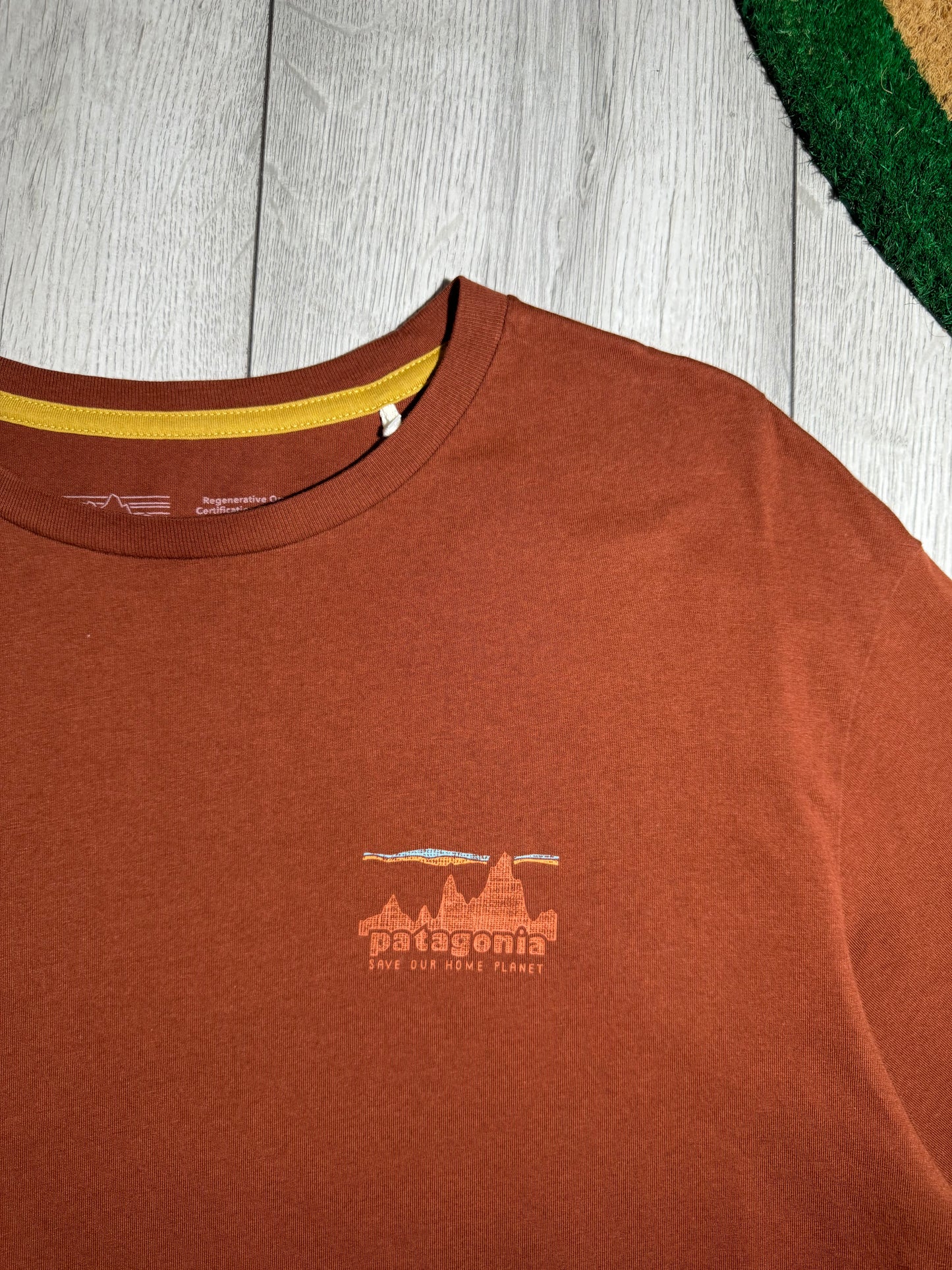 Brown Patagonia Logo Tshirt