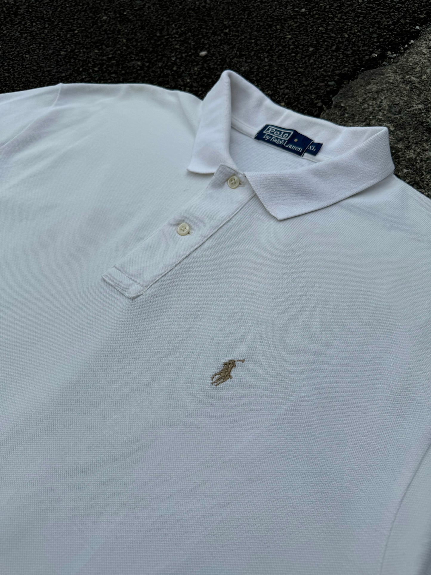 Vintage Polo Ralph Lauren Cream / Brown Polo