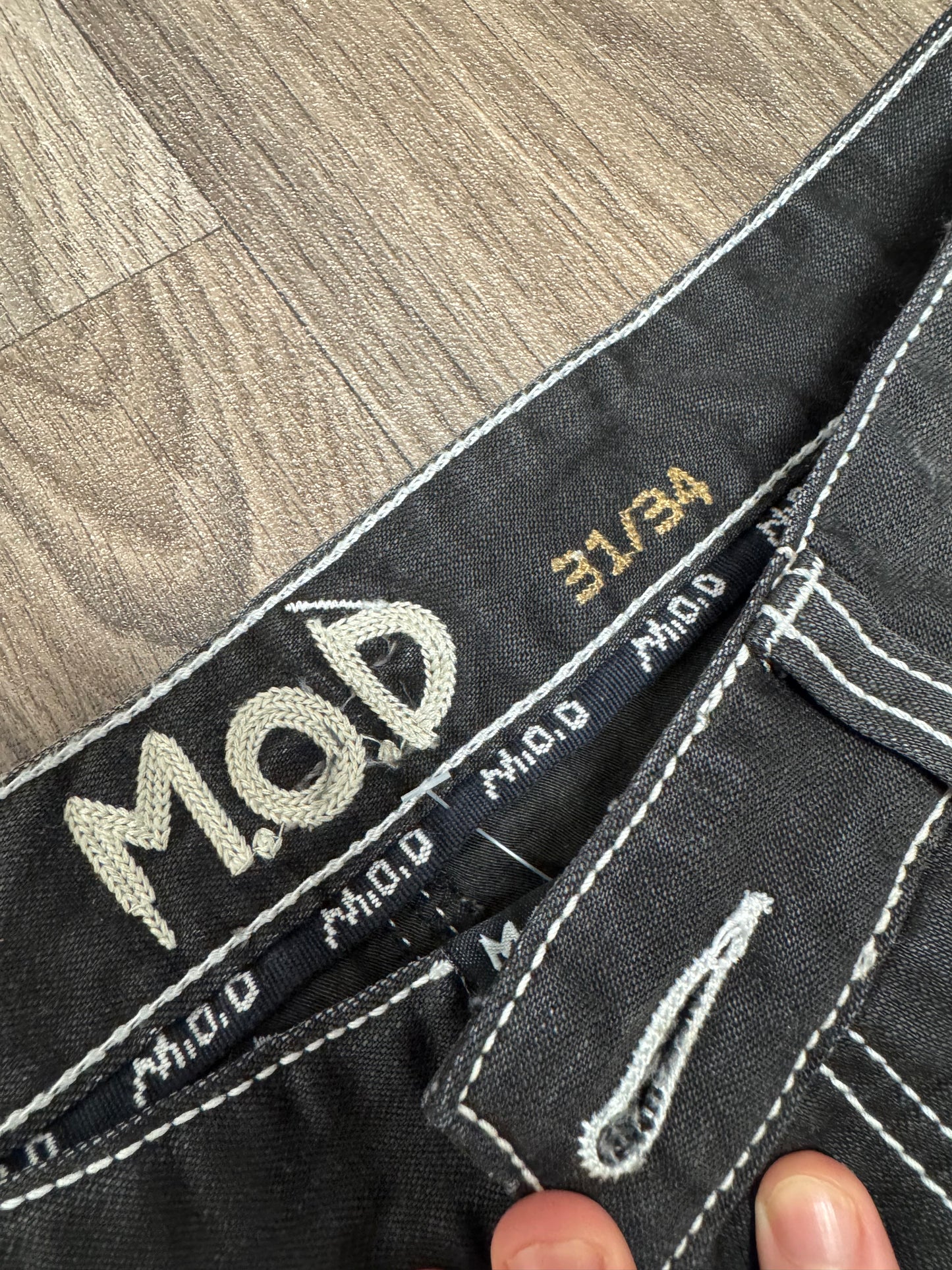 M.O.D Black Contrast Stitch Jeans