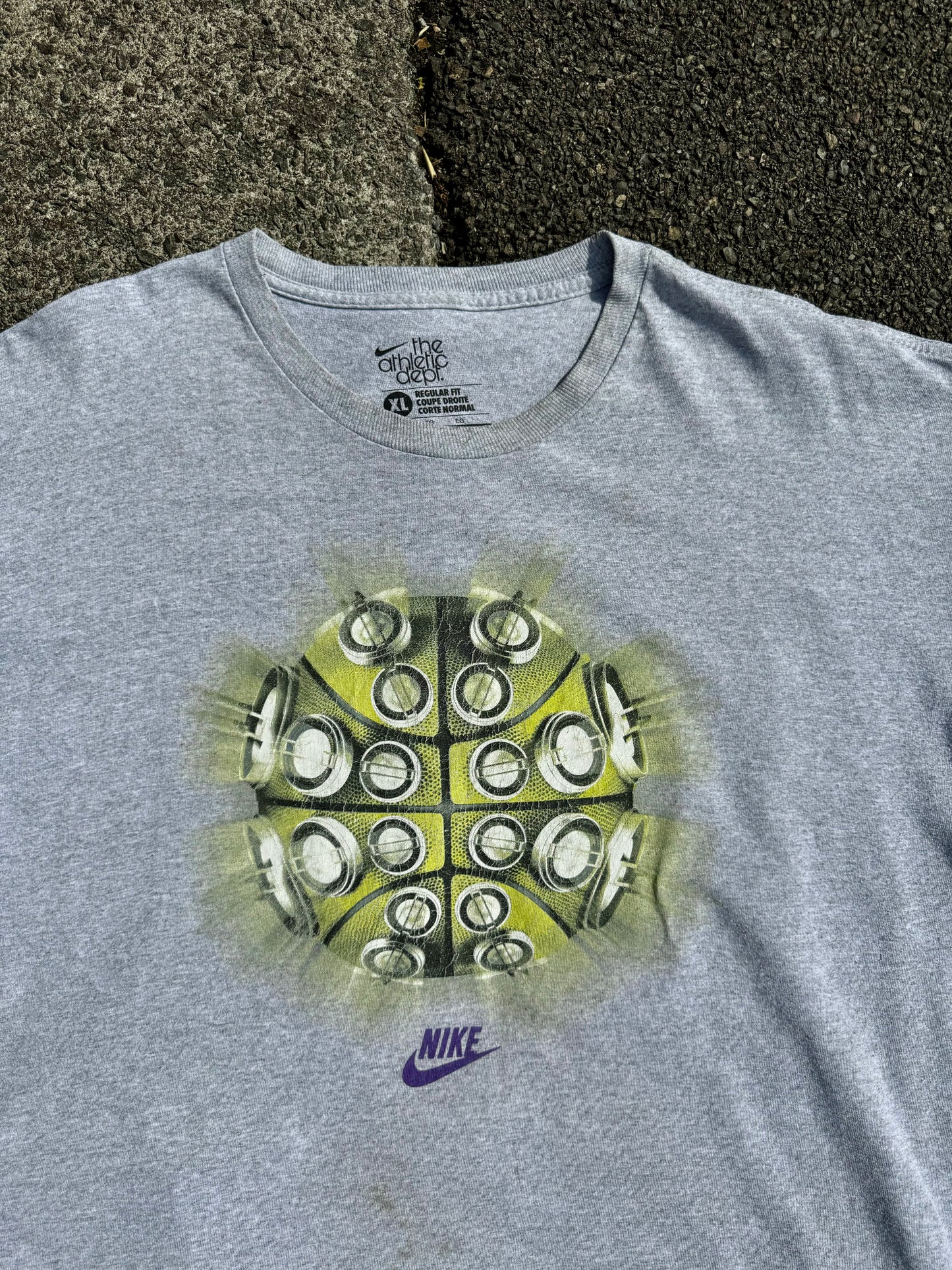 Grey Nike Basketball Graphic Tee