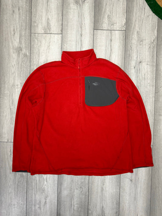 Burnt Orange North Face 1/4 Zip Fleece