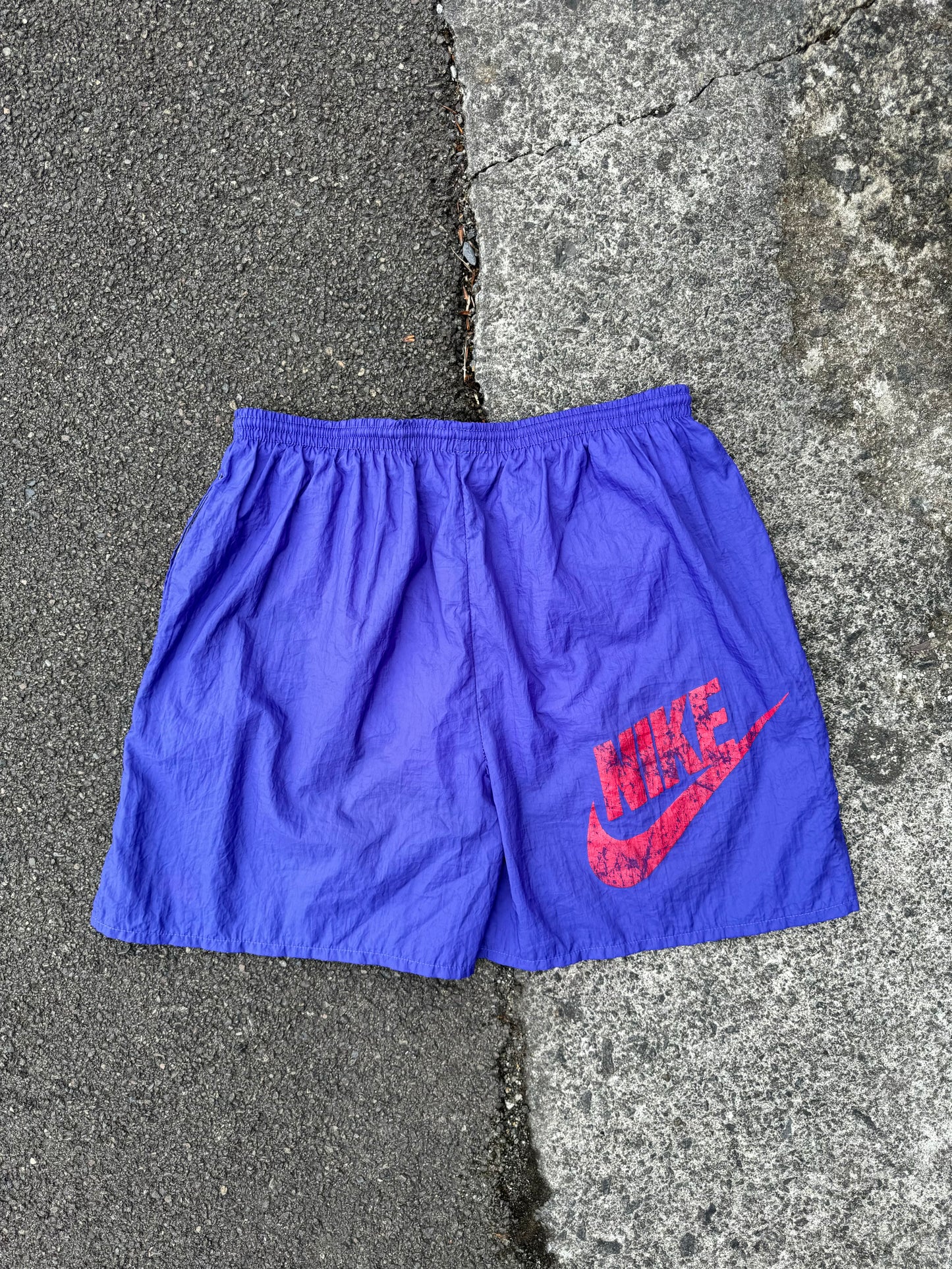 90’s Purple / Red Nike Embroidered Shorts