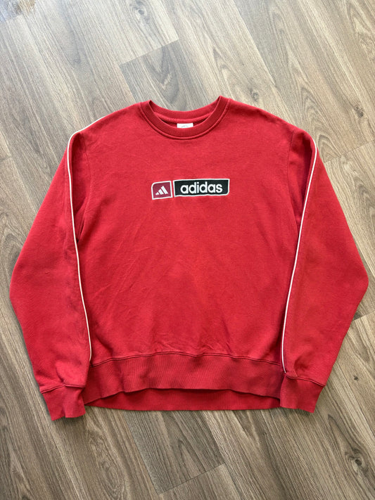 Vintage Adidas Red Embroidered Sweatshirt