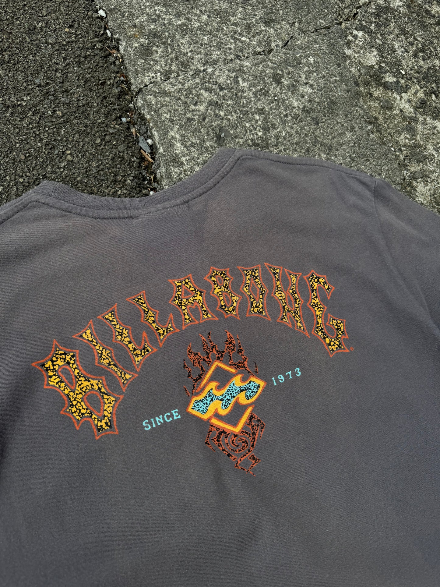 Charcoal Grey Billabong Spellout Tee