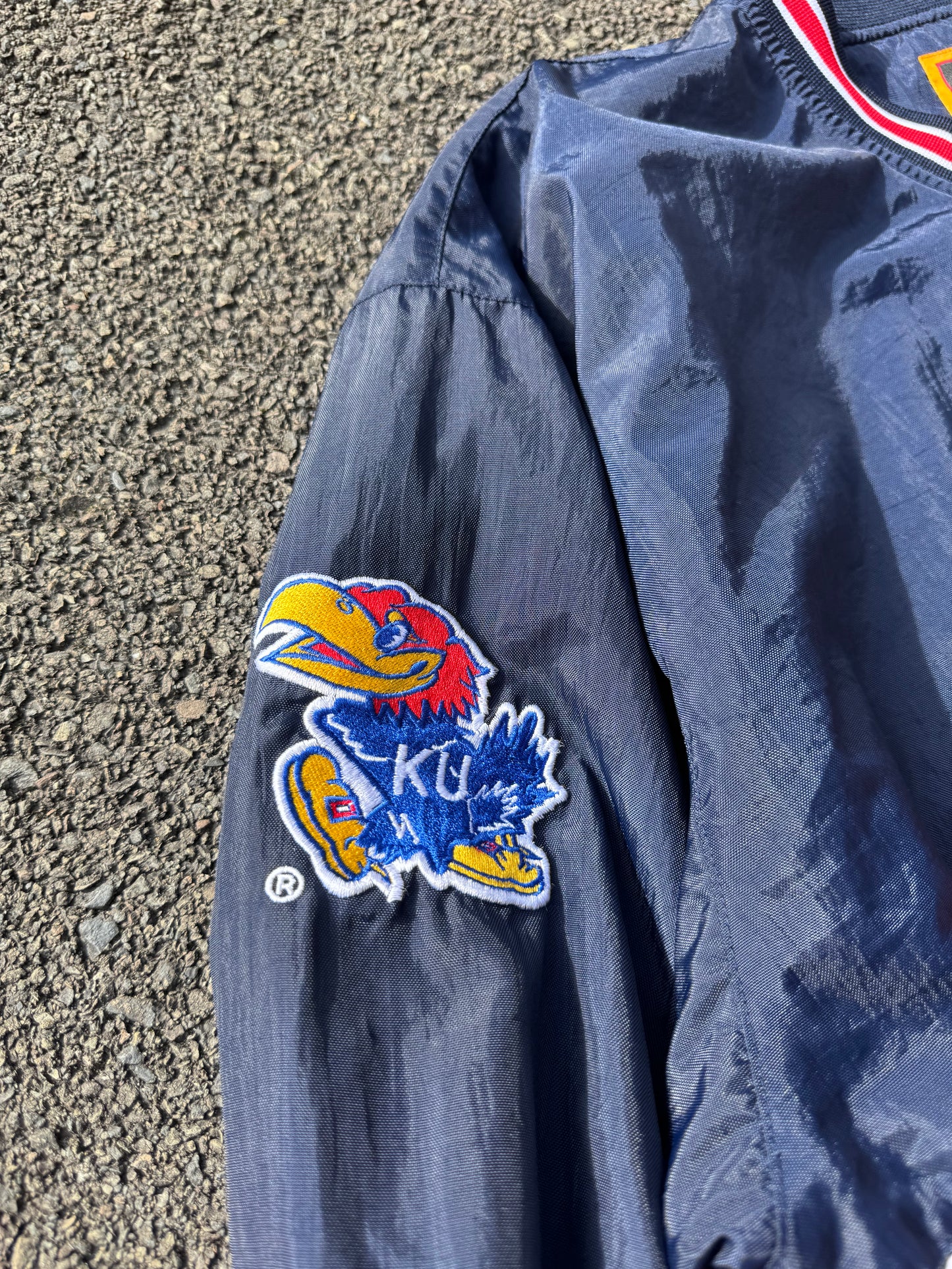 Vintage Kansas Uni Warm Up Track Sweatshirt