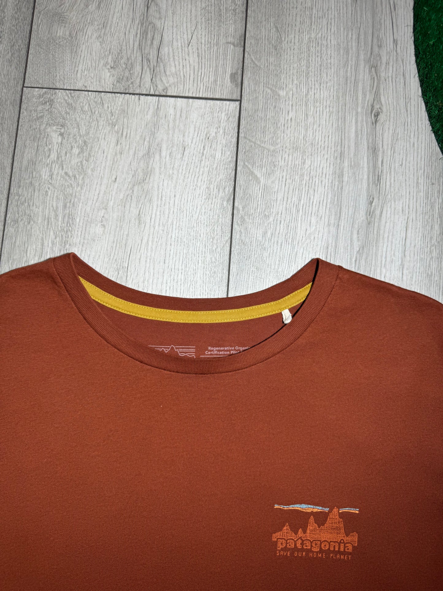 Brown Patagonia Logo Tshirt