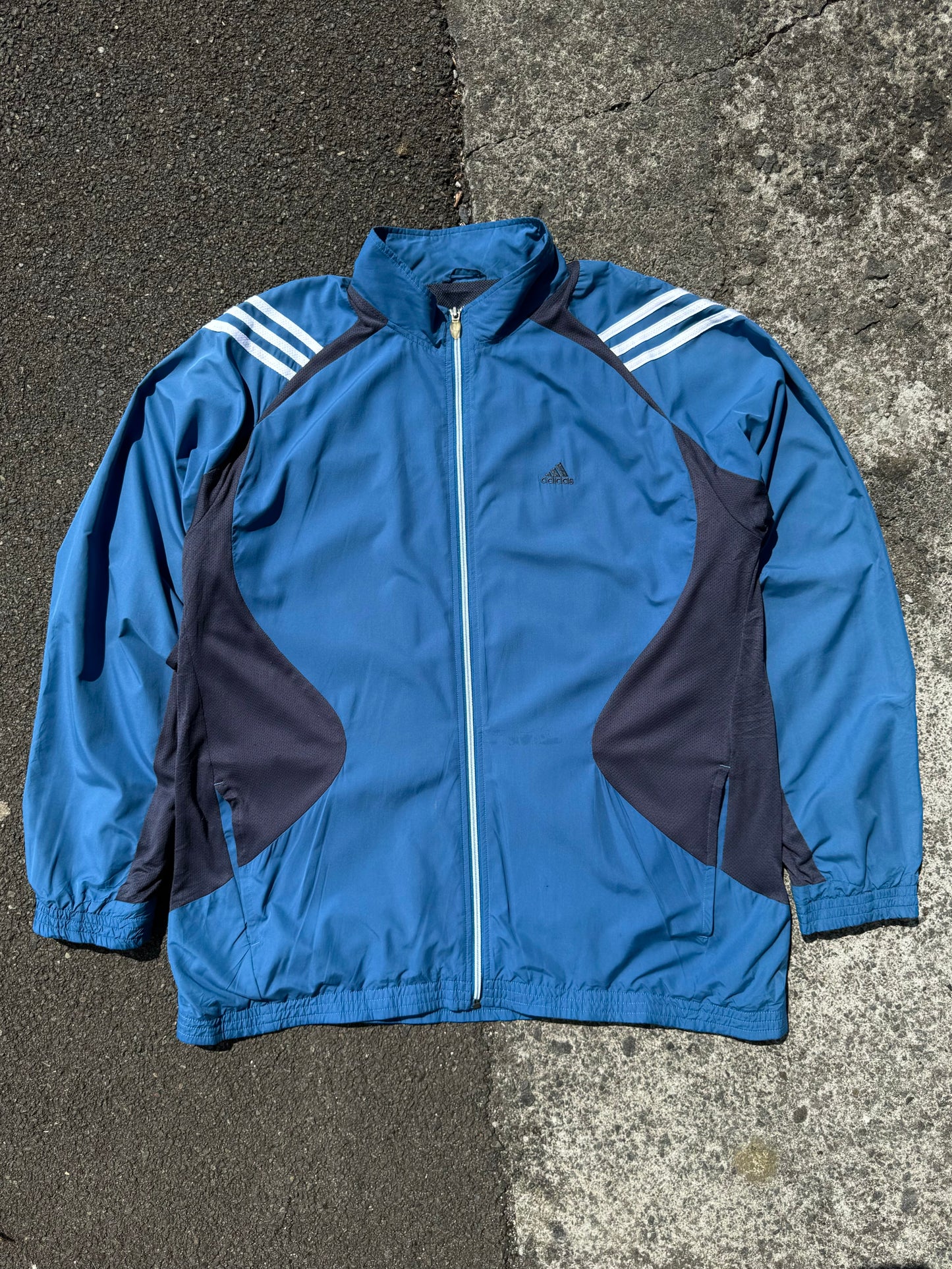 Vintage Adidas Blue Zip Jacket