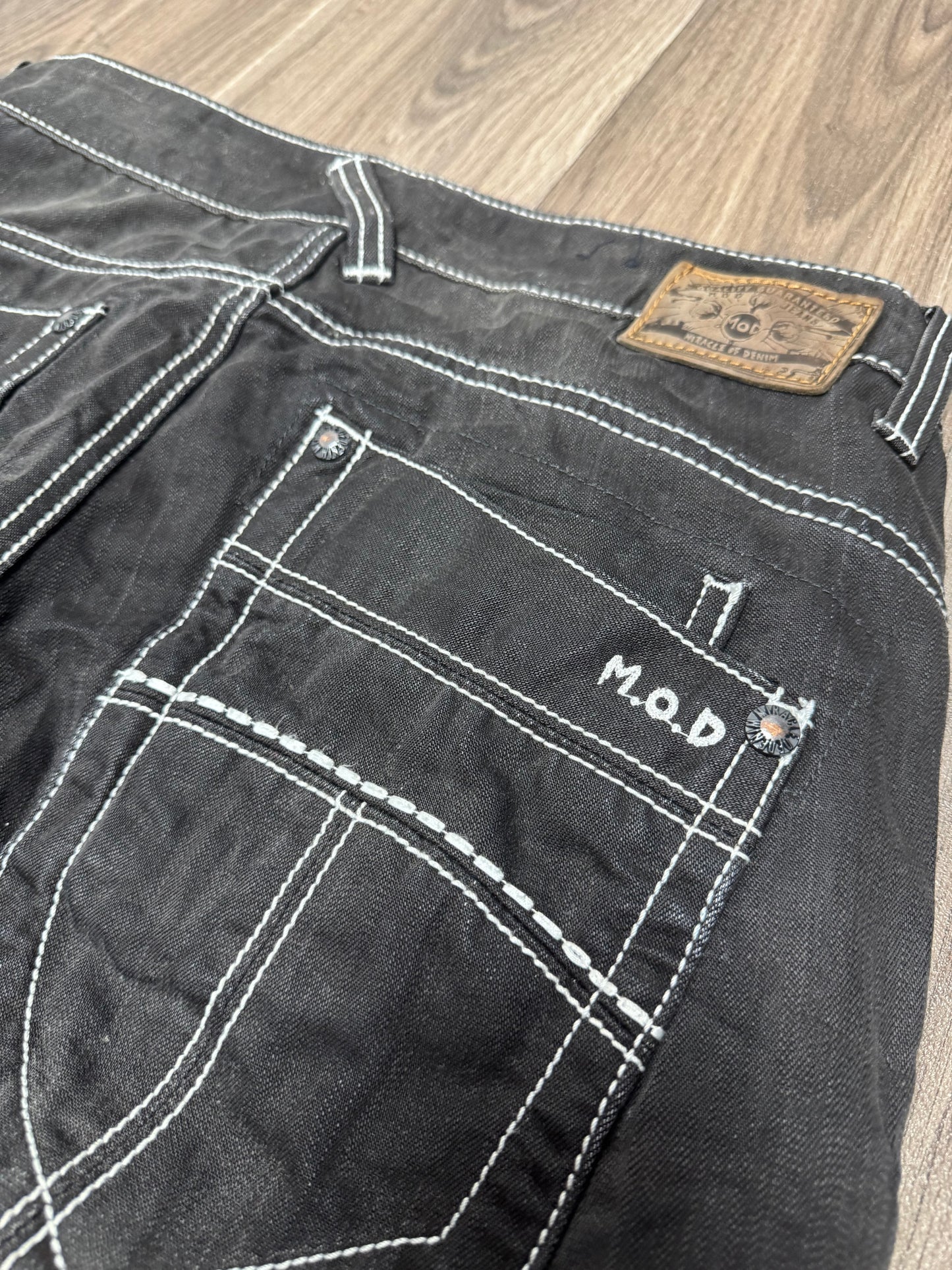 M.O.D Black Contrast Stitch Jeans