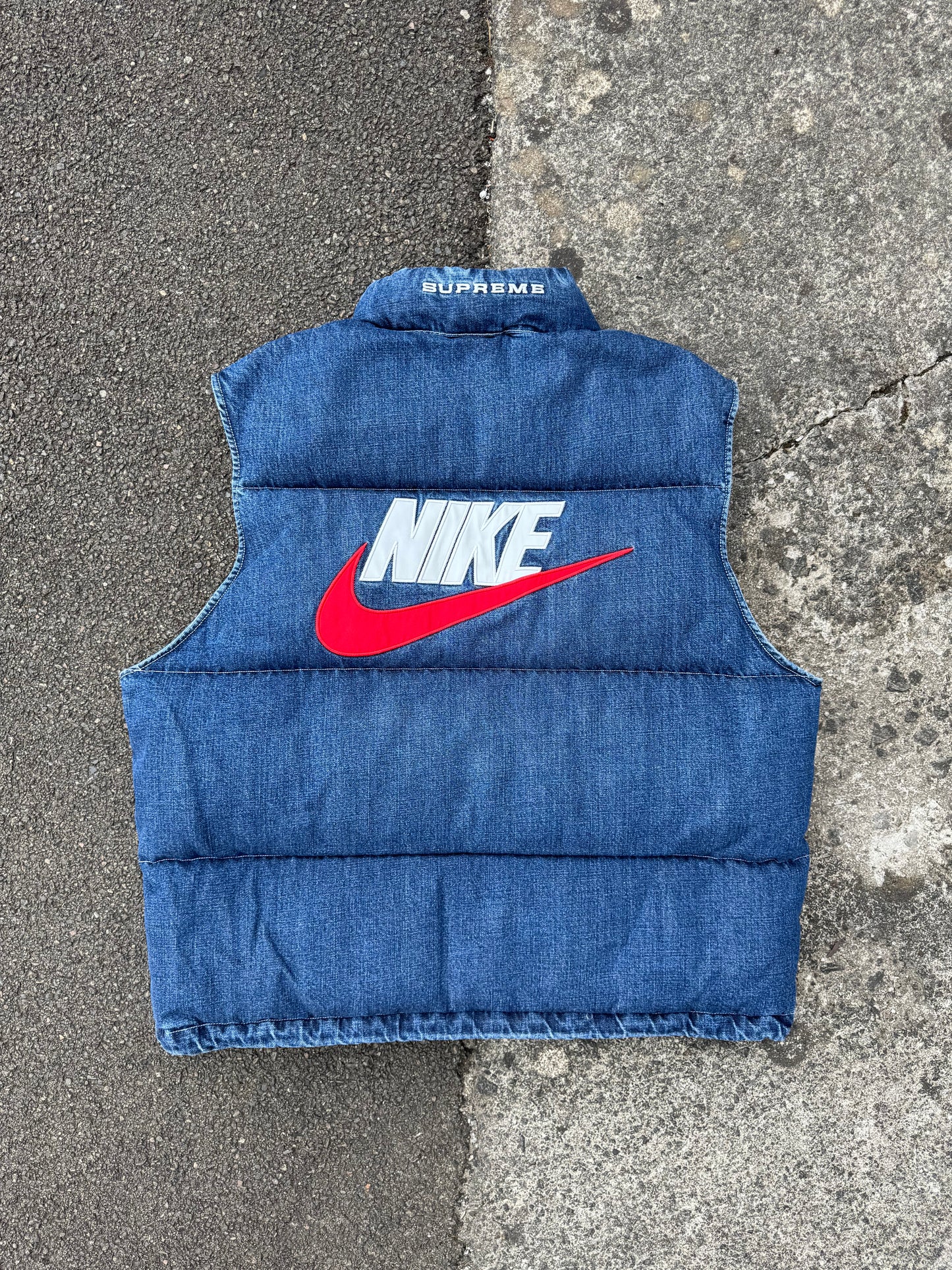 Nike x Supreme Denim Puffer Vest