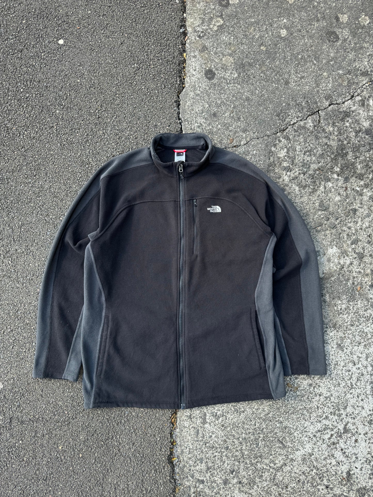 North Face Black / Grey Zip Fleece Jacket