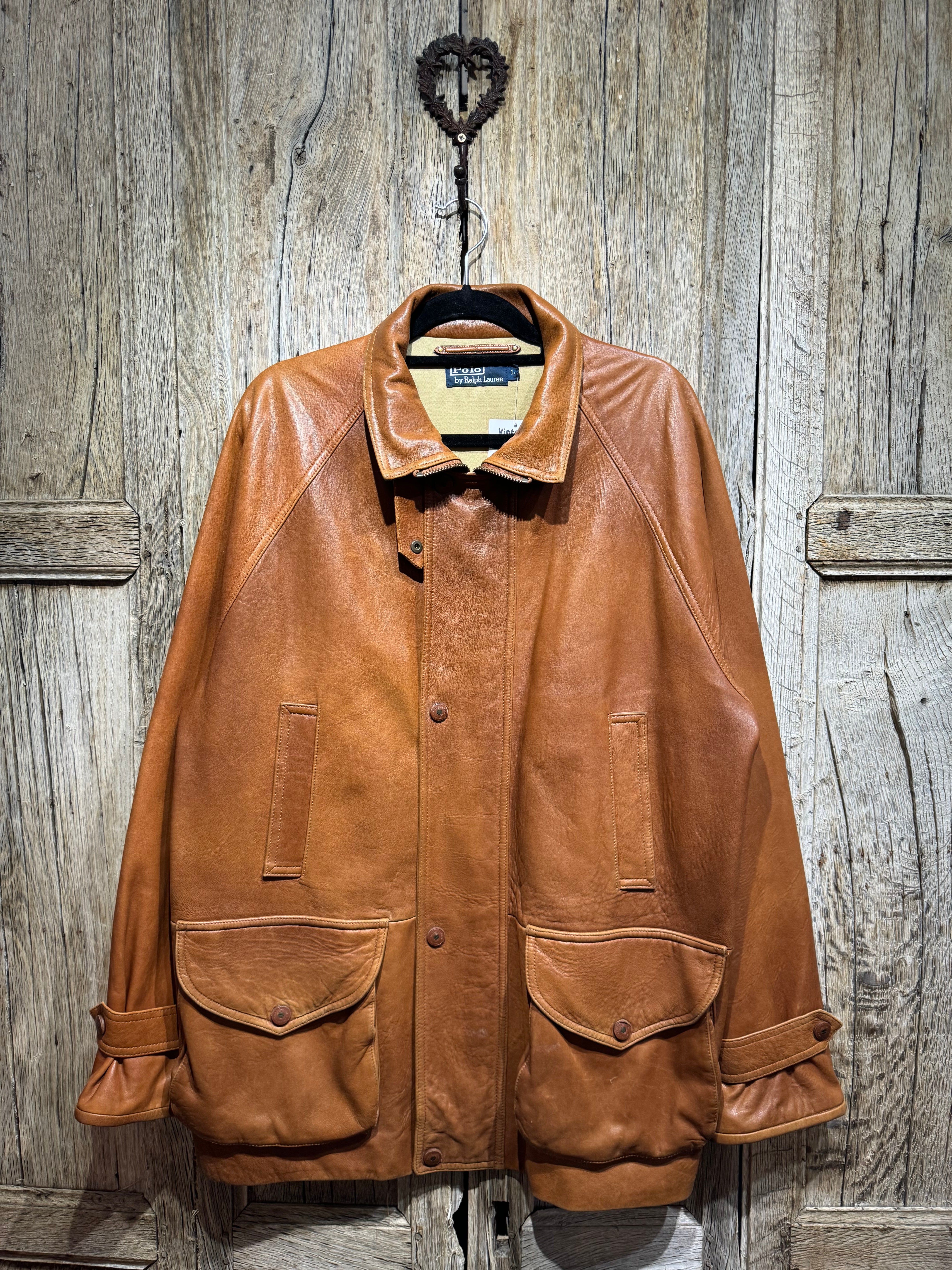 Ralph lauren vintage leather jacket hotsell