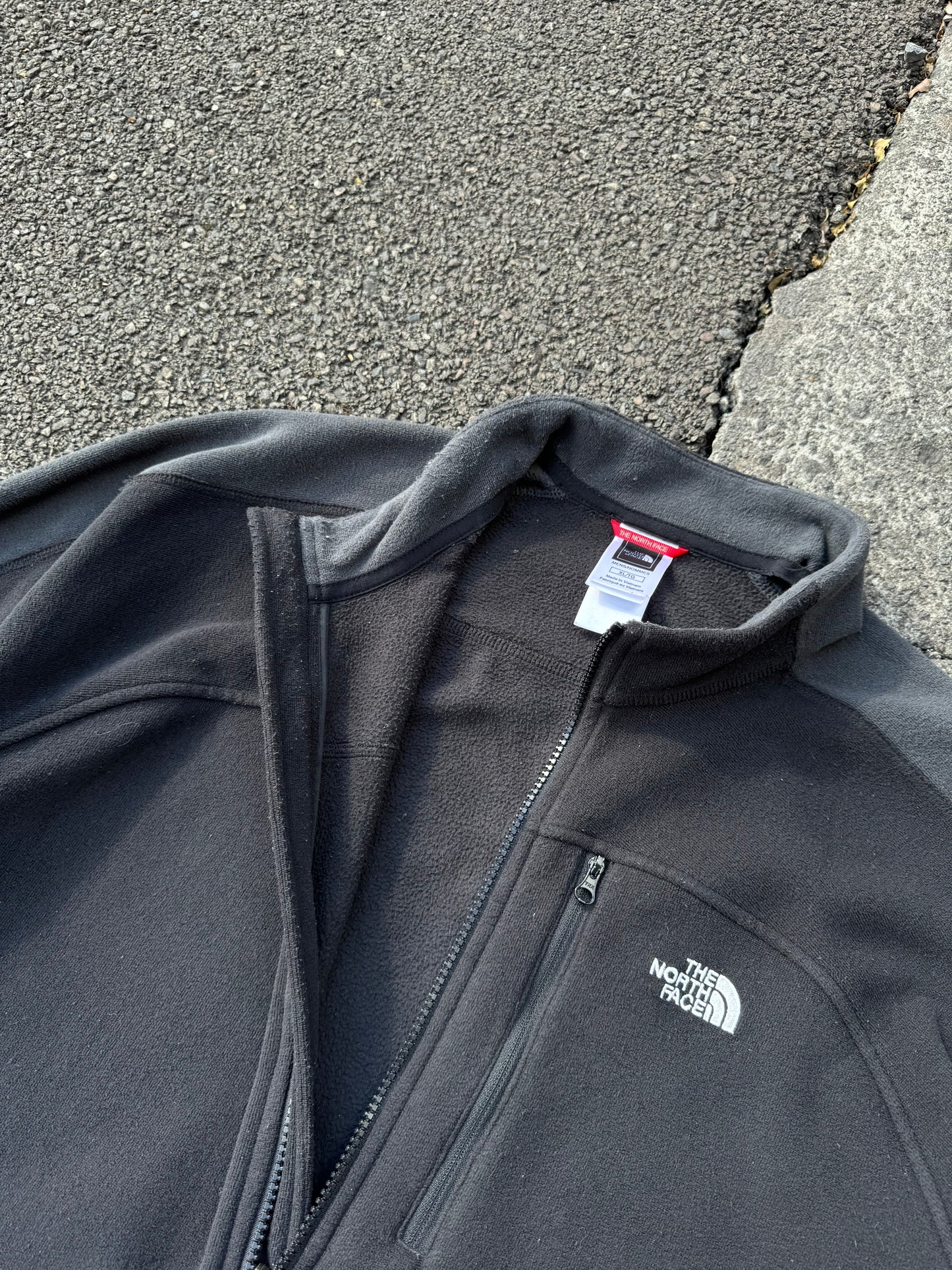 North Face Black / Grey Zip Fleece Jacket