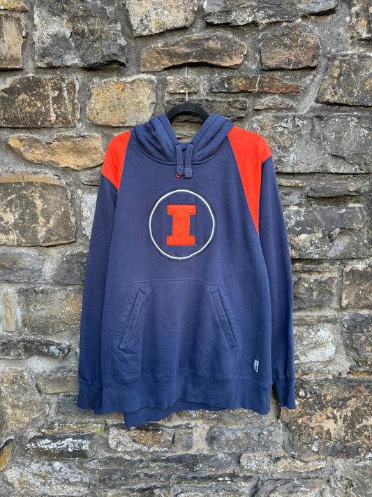 Nike Navy Illinois Embroidered Hoodie