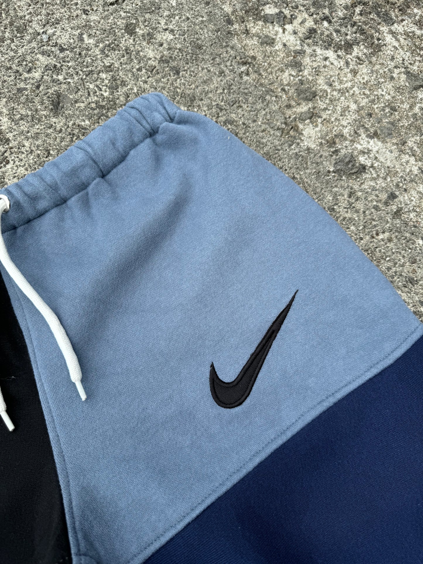 Reworked Nike Sweat Shorts - Blue / Grey