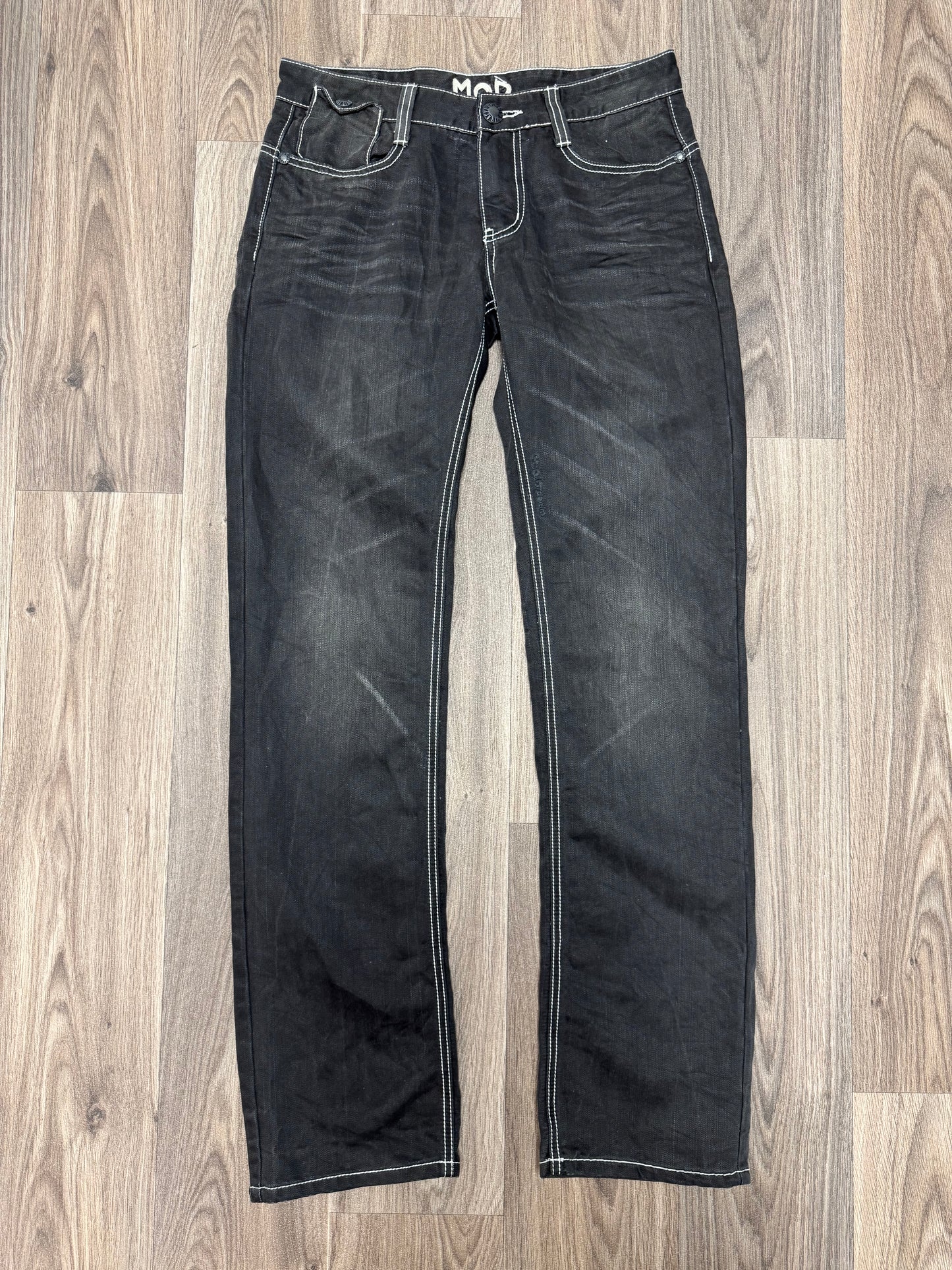 M.O.D Black Contrast Stitch Jeans