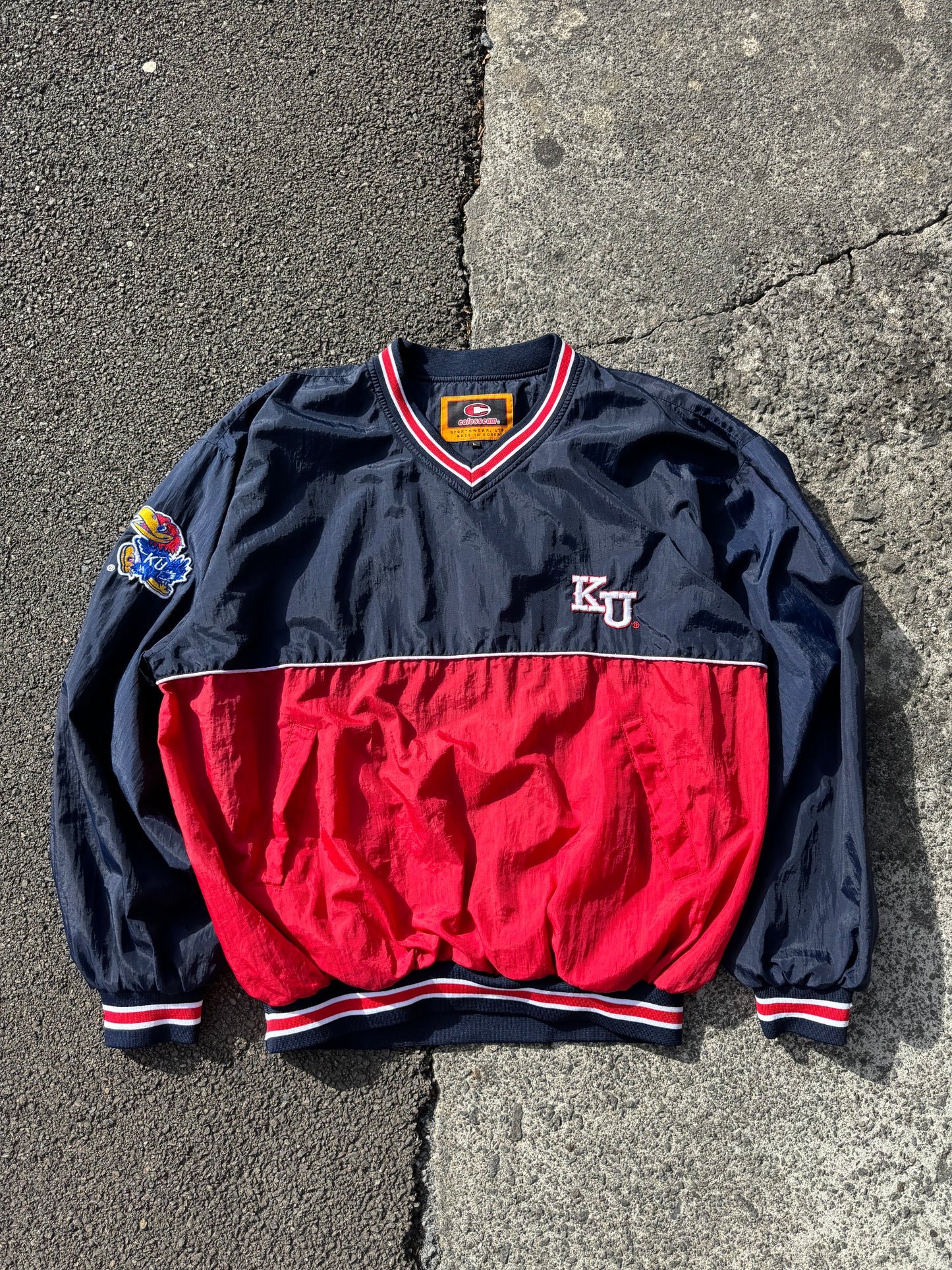 Vintage Kansas Uni Warm Up Track Sweatshirt