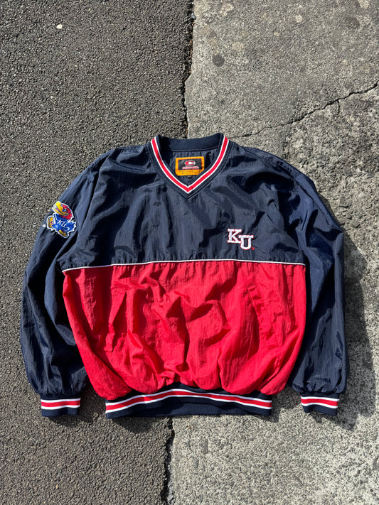 Vintage Kansas Uni Warm Up Track Sweatshirt