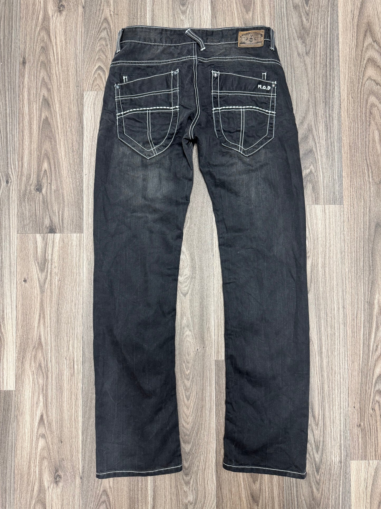 M.O.D Black Contrast Stitch Jeans