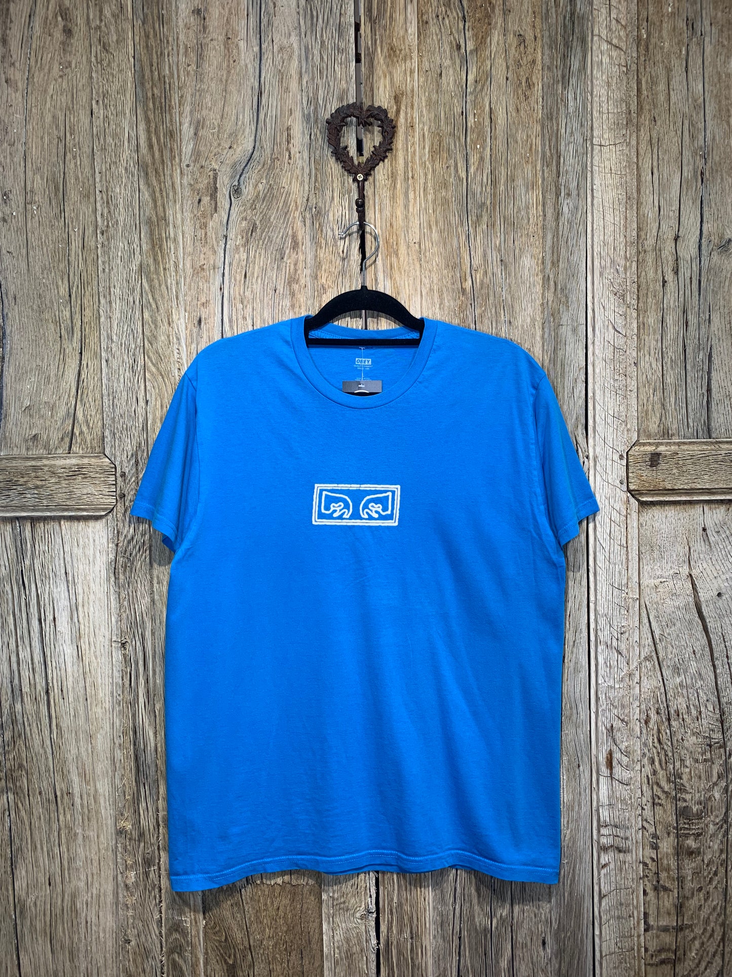 Blue OBEY Graphic Logo Tee