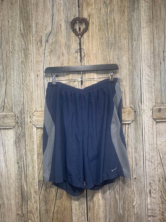 Vintage Nike Navy and Grey DriFit Shorts